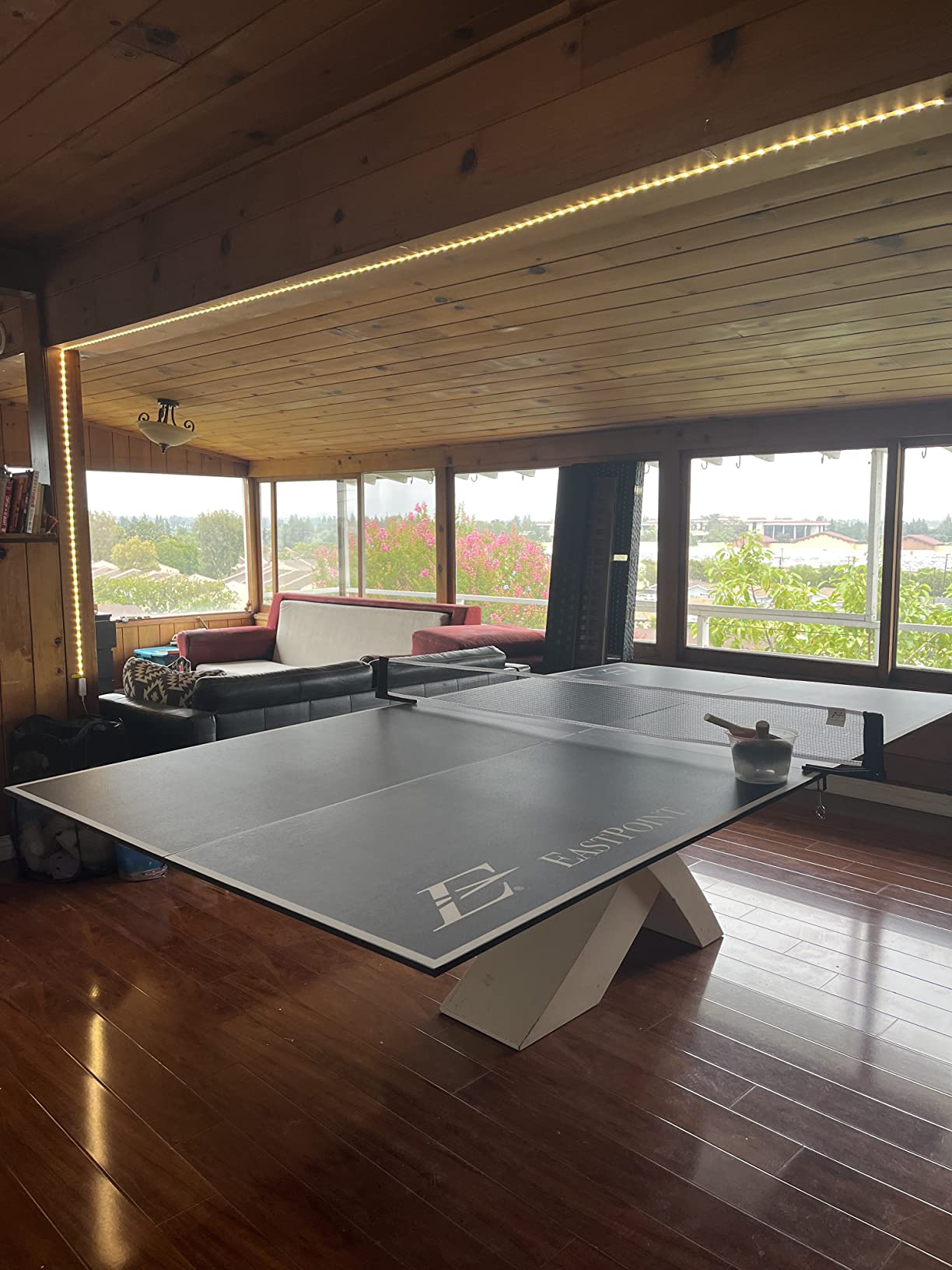 EastPoint Foldable Ping Pong Table Topper, Table Tennis, 9 ft x 5 ft, Blue customer photo 2