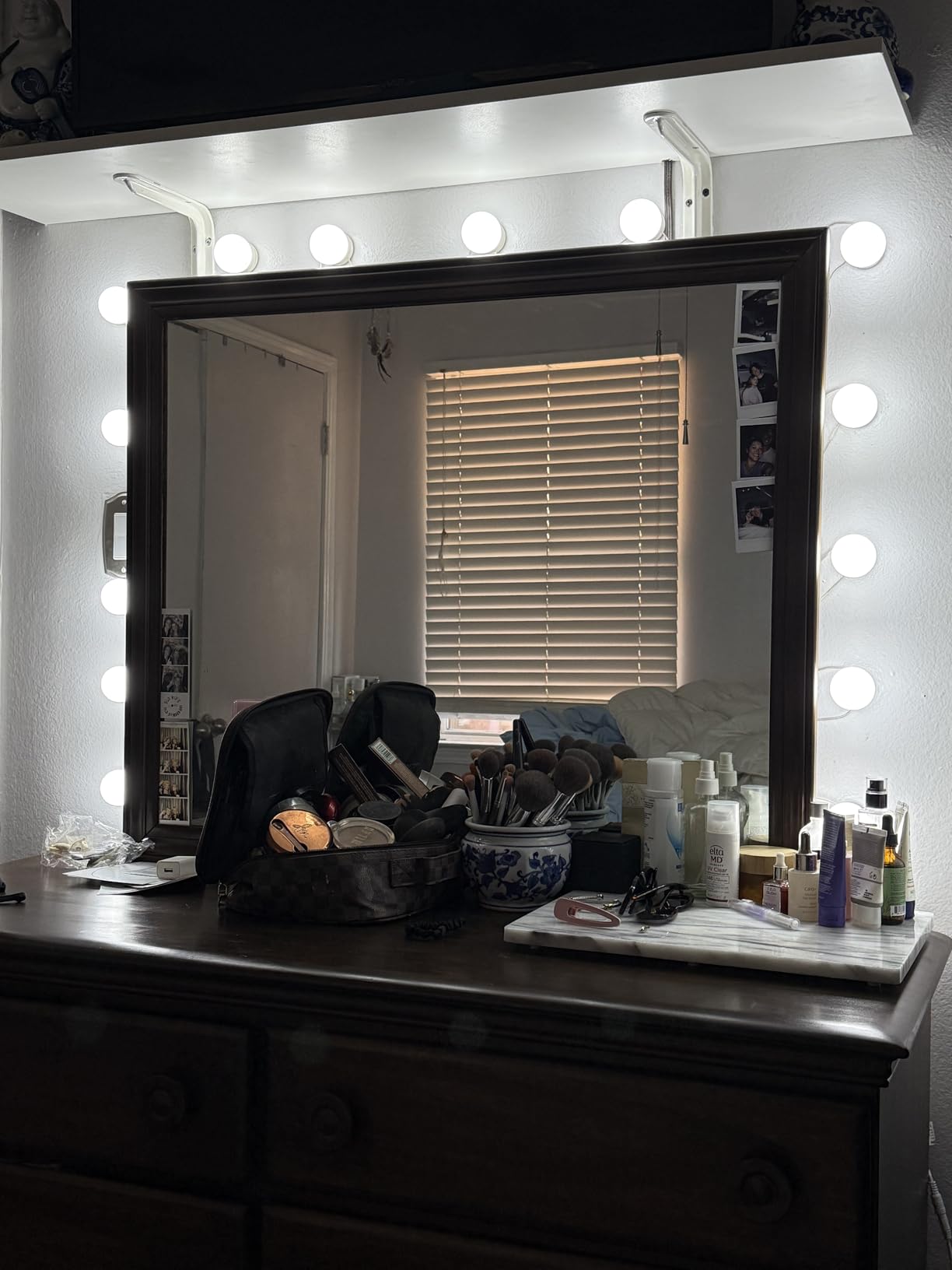 Waneway 14 Bulb Vanity Lights for Mirror, Plug-in Power Adapter & Touch Dimmer, 6,000K, 1350 Lumens (Mirror Not Included) customer photo 2