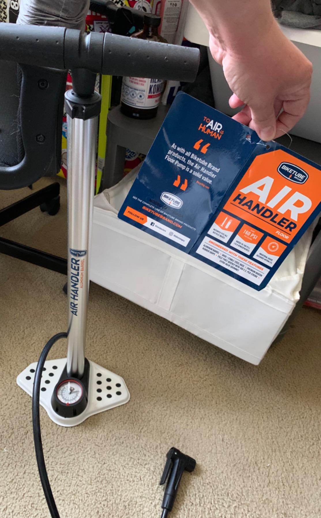 BIKETUBE Air Handler Bike Floor Pump with Industrial Gauge customer photo 2