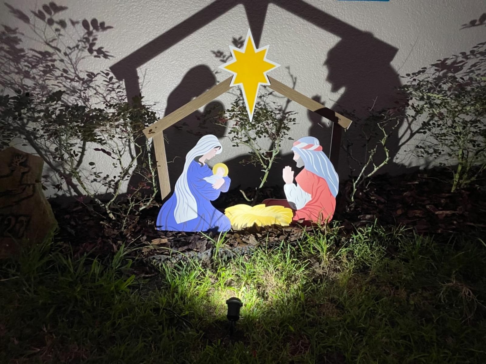 Holy Family Nativity Scene - 3 Weatherproof Nativity Set Figures for Outdoor Christmas Decoration - Easy to Assemble & Store - Life-Size, Colorful customer photo 2