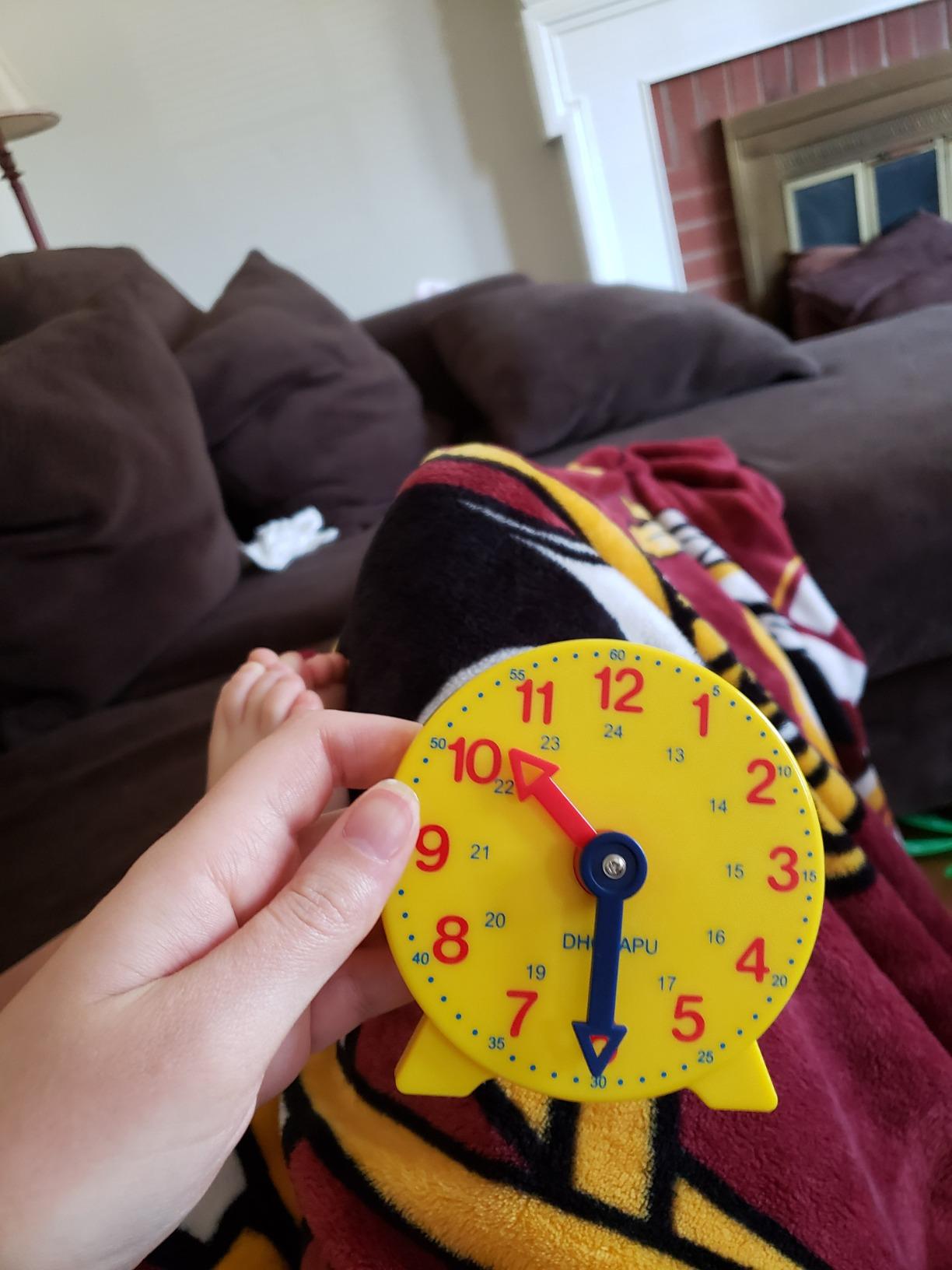Student Kids Learning Clock Time Teacher Gear 4 Inch 12/24 Hour Telling Time Toy Teaching Clock Educational Clock for Classroom & Homeschool customer photo 1