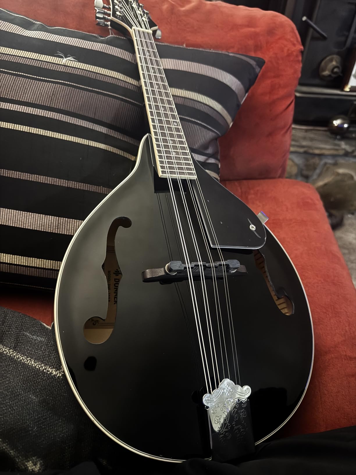 Donner A Style Mandolin Instrument Sunburst Beginner Adult Acoustic Mandolin Musical Instrument Mahogany 8 String, Bundle With Tuner String Bag Guitar Picks,DML-1 customer photo 2