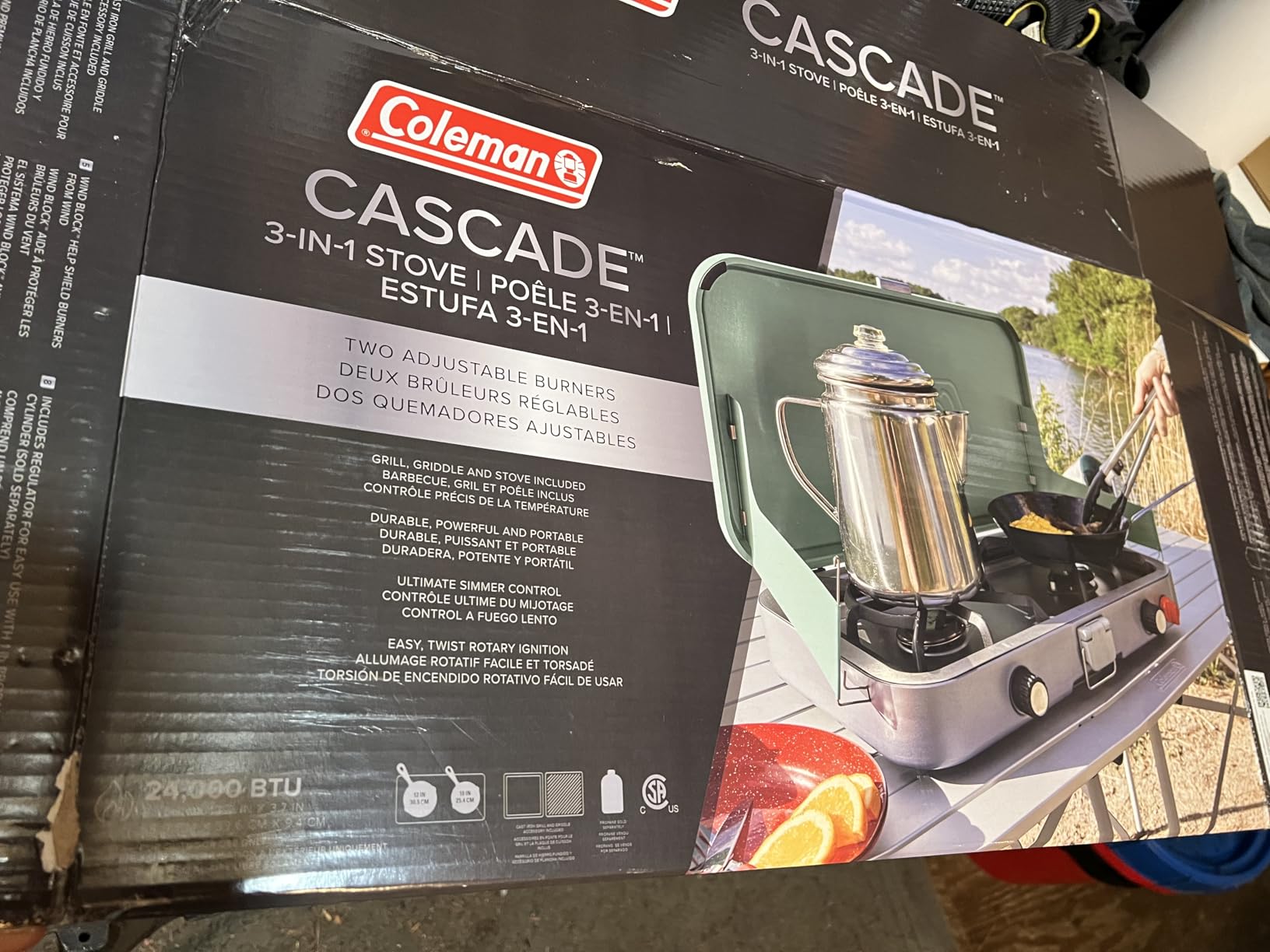 Coleman Cascade 3-in-1 Outdoor Camp Stove, Portable Cooktop with Included Cast-Iron Grill & Griddle Accessories, 24,000 BTUs of Power for Camping, Tailgating, Grilling customer photo 2