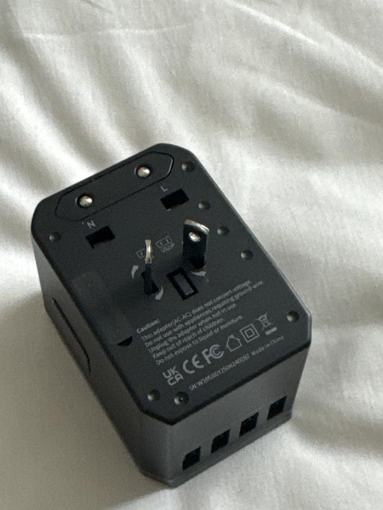 EPICKA Universal Travel Adapter with 1AC/3 USB-C/2 USB-A Ports | Travel Plug Adapter for EU/US/UK/AUS, Supports Charging for Multi-Device, Not A Voltage Converter, TA-105+, Grey customer photo 2