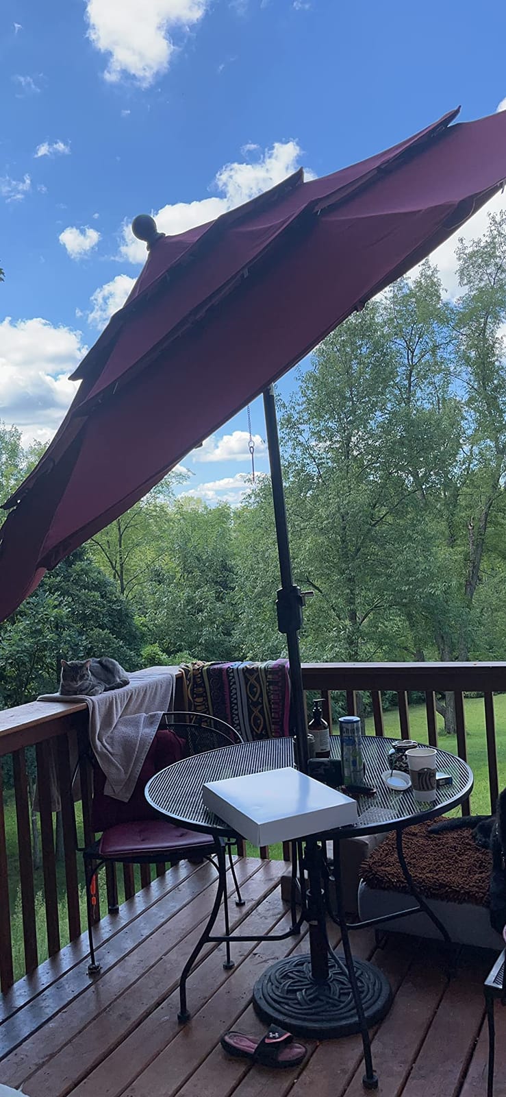 EliteShade USA 10-Year-Non-Fading 9ft 3-Tier Market Patio Umbrella, Commercial Grade Outdoor Table Umbrella with Crank Open, Windproof & UPF 50+ UV Protection, Heavy Duty Ventilation for Garden, Deck, Pool, Backyard, Beach & Bistro, Antique Beige customer photo 1