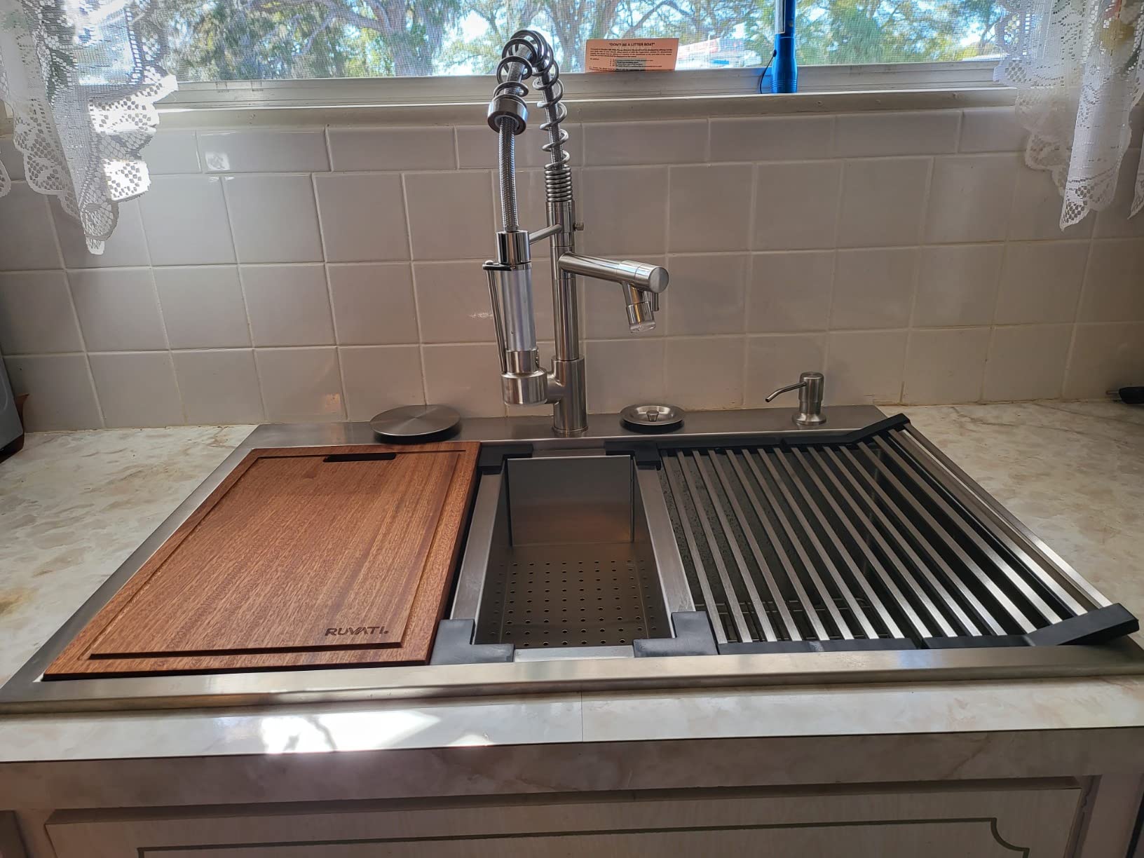 Ruvati 33x22-in 16-Gauge Workstation Topmount Kitchen Sink - RVH8003 customer photo 1
