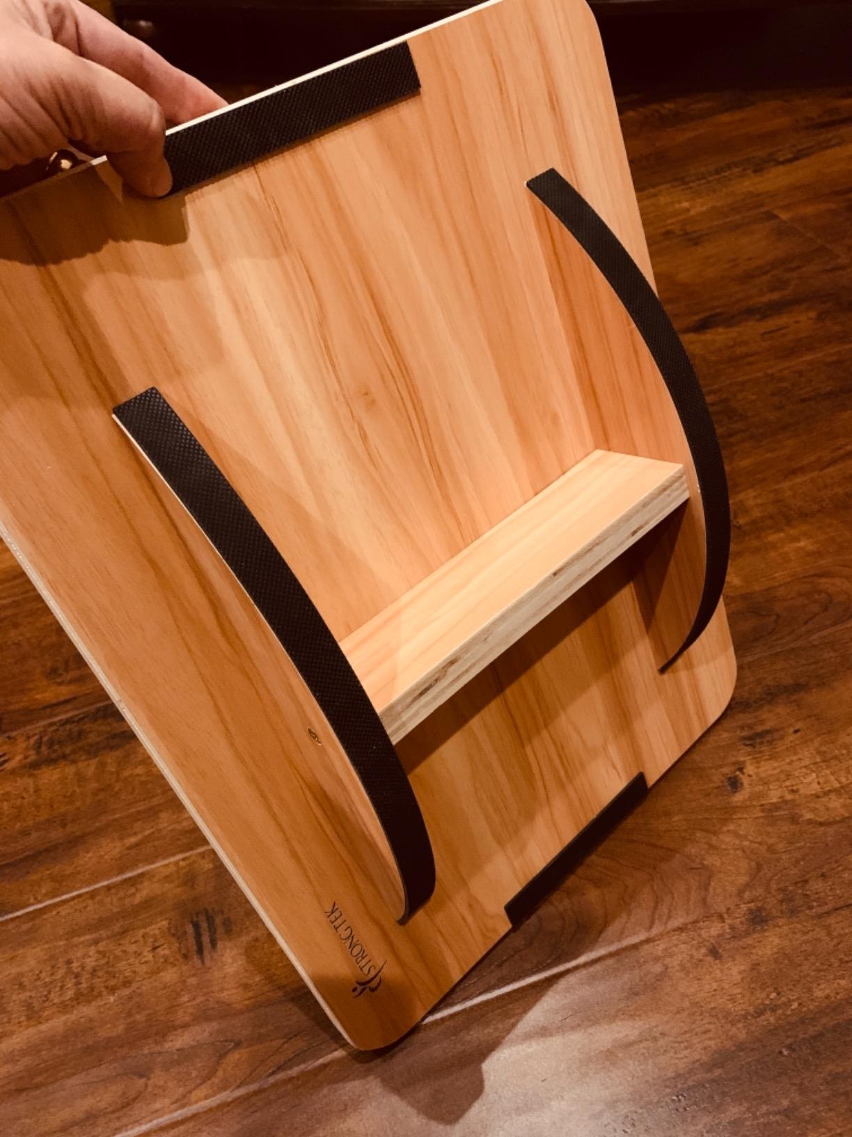 StrongTek Wooden Balance Board, Basic Rocker or Advanced 360° Wobble | Beginner-to-Advanced Options, Non-Slip Surface, Ankle Rehab, Physical Therapy, Core Stability and Balance Training customer photo 2