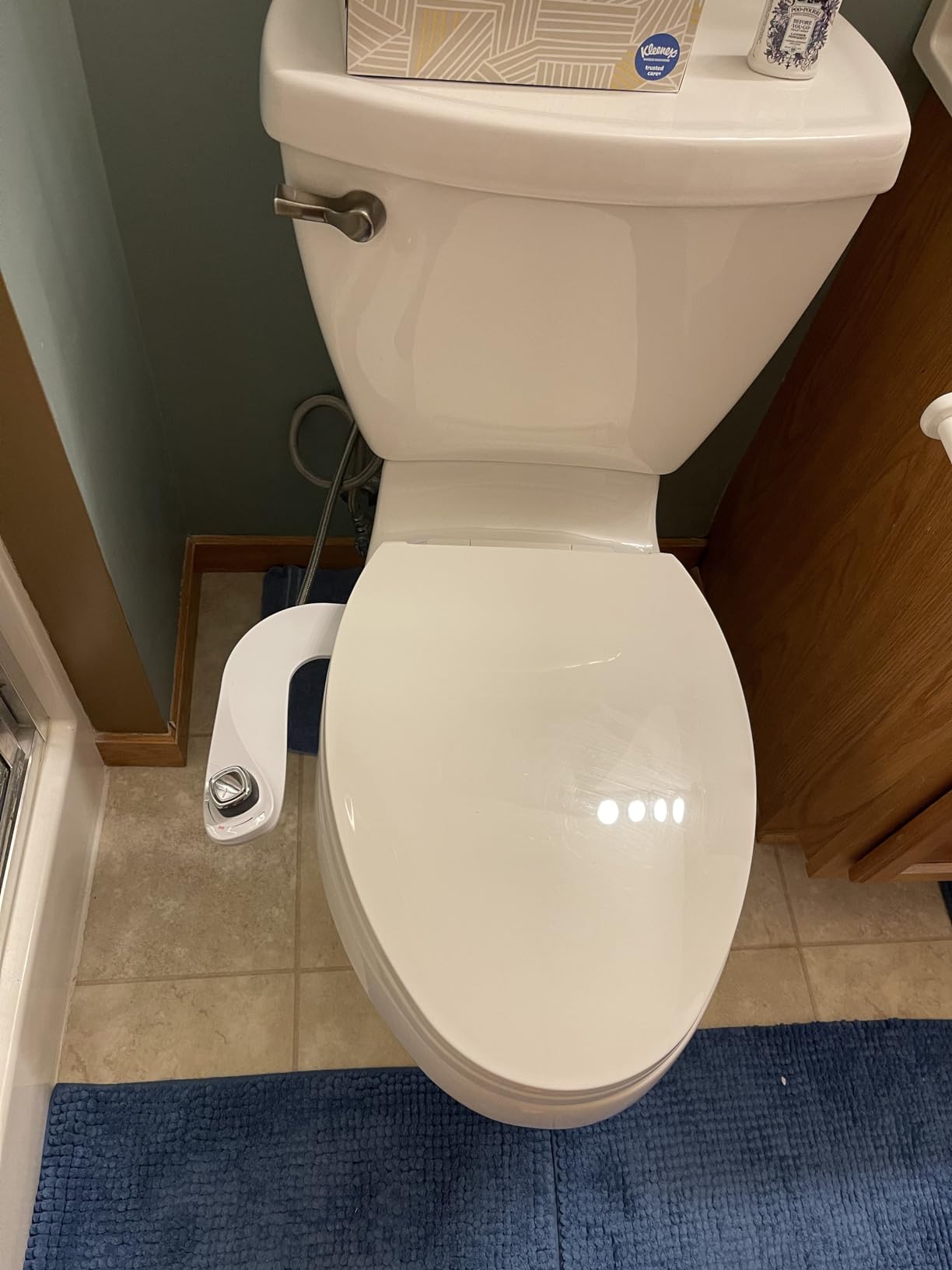 Bio Bidet SlimEdge Bidet Attachment for Toilet, Non Electric, Dual Nozzles for Front and Rear Cold Water Wash, Adjustable Water Pressure, White customer photo 2