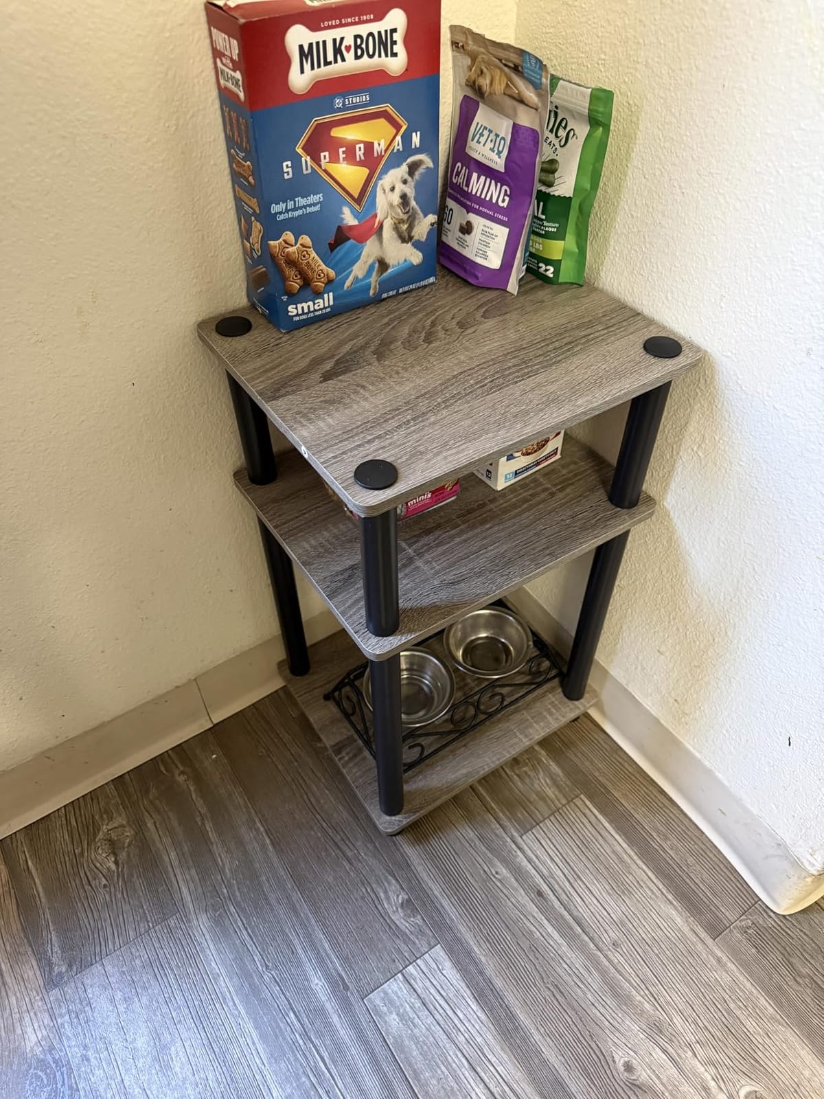 Furinno JUST Toolless 3-Tier Side Table, Open Shelf End Table, French Oak customer photo 1