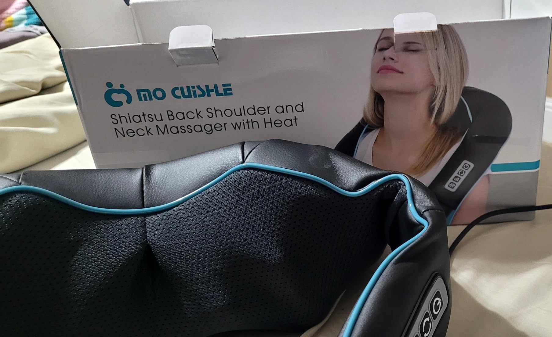 Mo Cuishle Women Men Gifts, Shiatsu Back Shoulder & Neck Massager with Heat | Electric Deep Tissue 4D Kneading Massage, Best Gifts for Mom Dad Wife Husband her Him, Christmas, Birthday (NOT Cordless) customer photo 2
