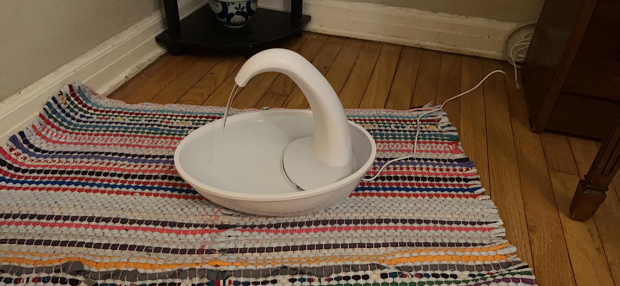 Pioneer Pet Swan Pet Drinking Fountain for Cats and Dogs - 80oz Capacity, Great for Multiple Pets - Great for Pets Who Love the Faucet - Bubbler and Bowl Dispenser Design Keeps Water Moving customer photo 1