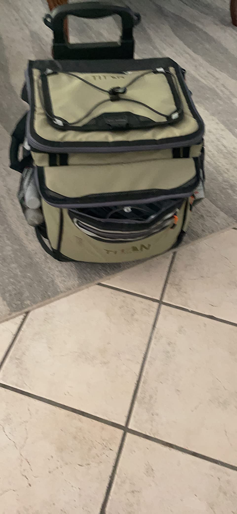 Titan by Arctic Zone Deep Freeze Wheeled Cooler - 60 Can Rolling Cooler with Deep Freeze Insulation and Detachable All-Terrain Cart with Wheels - Moss Green customer photo 1