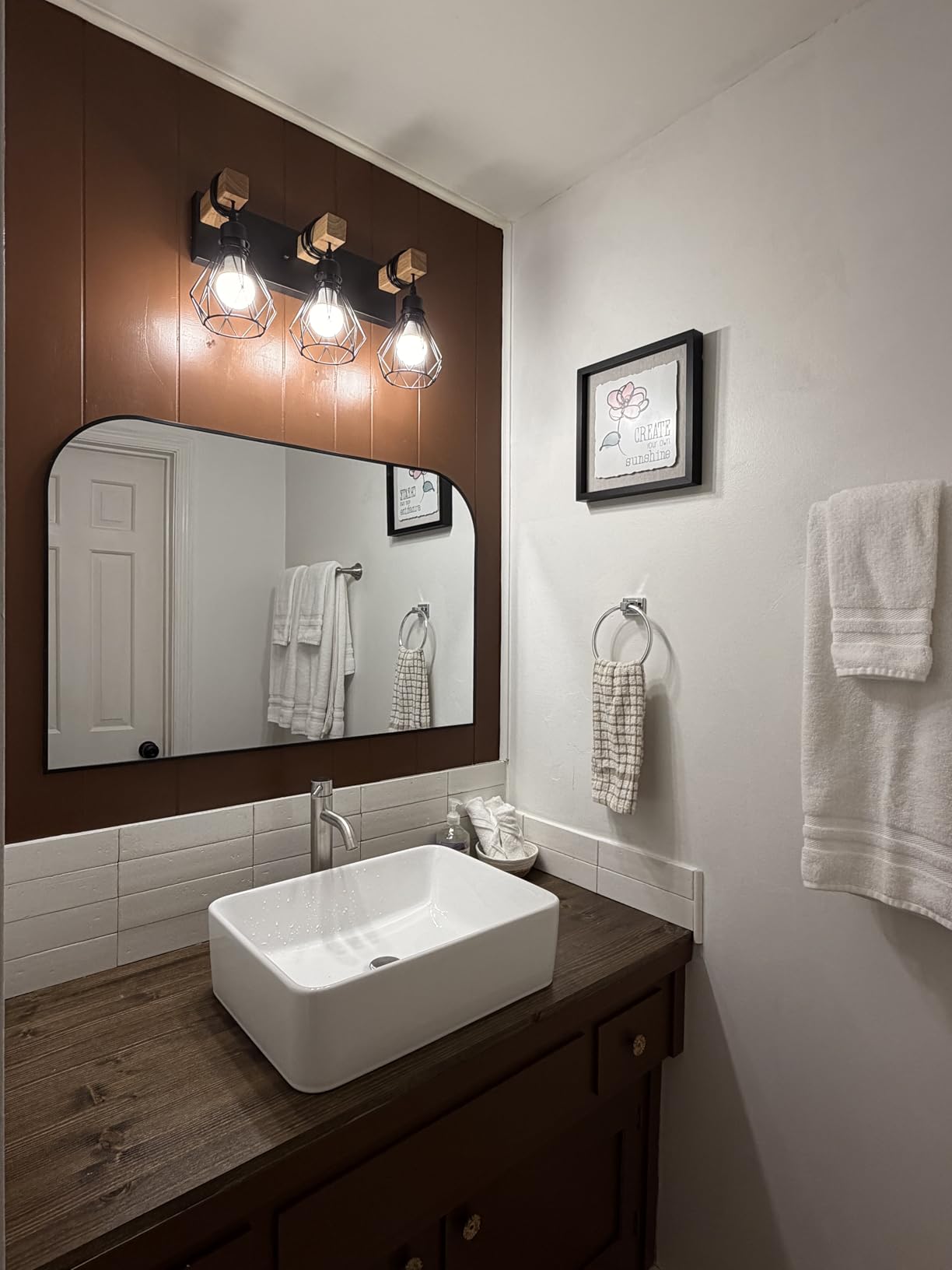 Lordear Vessel Sink Rectangle 19 Inch Bathroom Sink,Rectangular Modern Above Counter Bathroom Sinks White 19x15 Inch Porcelain Ceramic Vessel Vanity Sink Art Basin customer photo 2