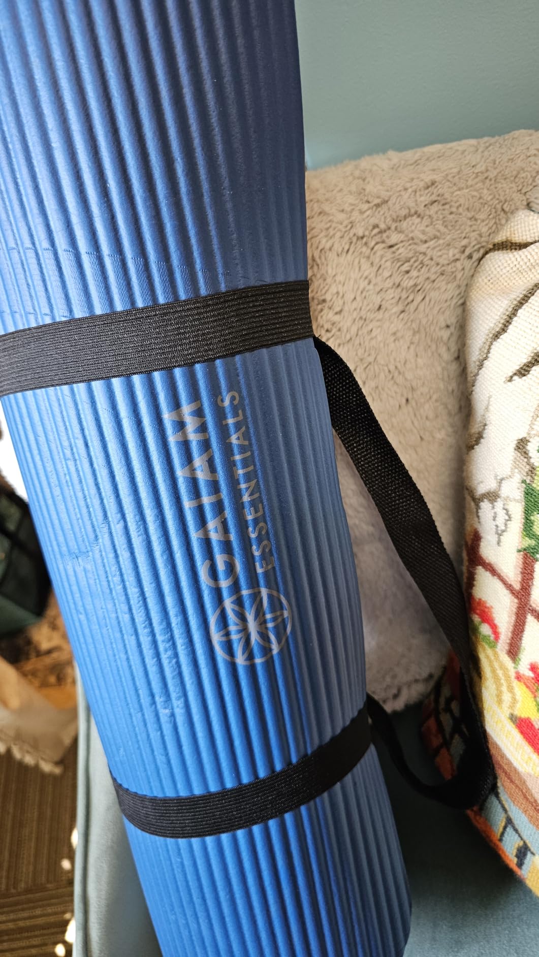 Gaiam Thick Yoga Mat, Exercise & Fitness Mat with Easy-Cinch Carrying Strap customer photo 2