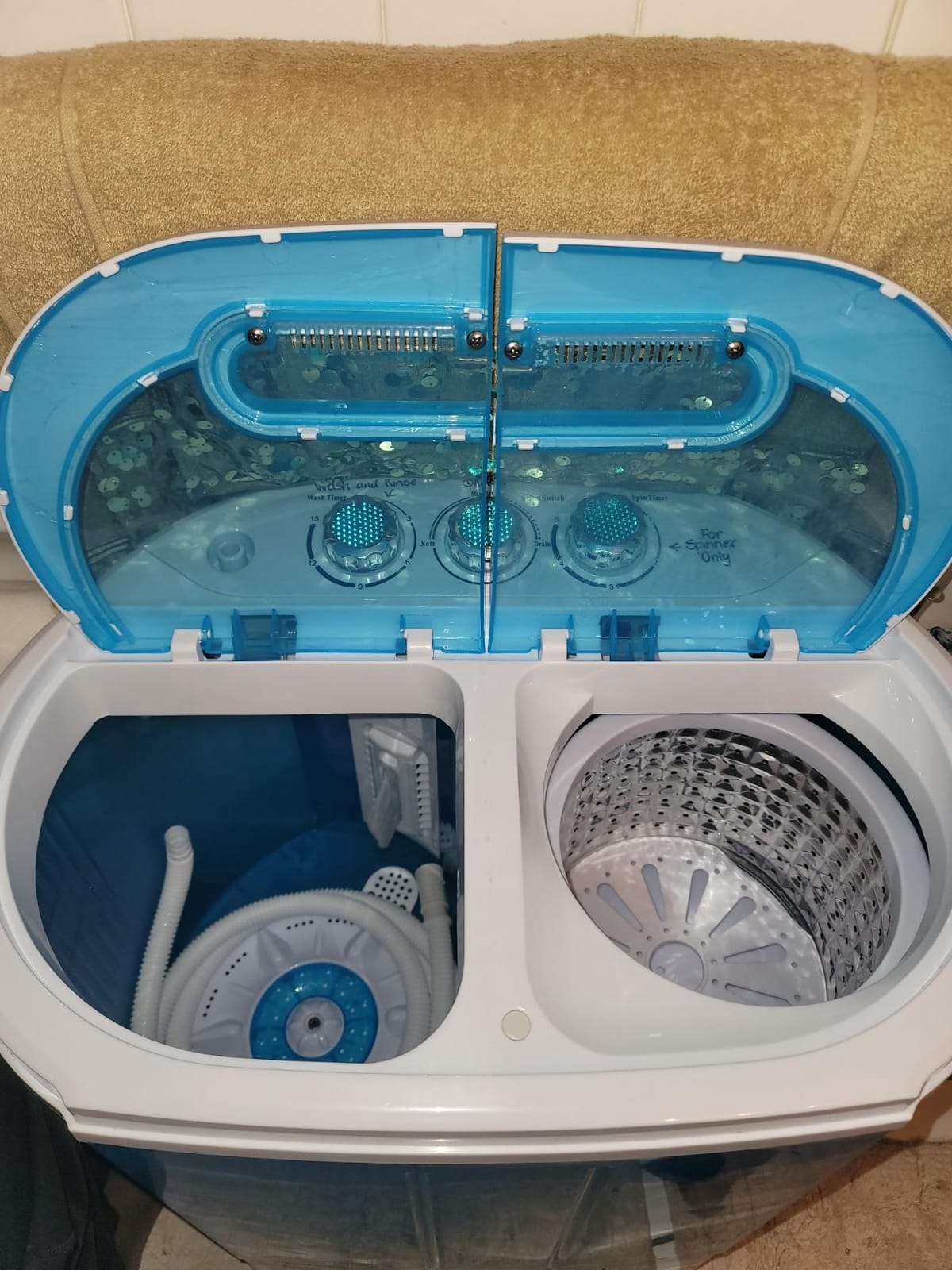 ZenStyle Portable Washer Compact Twin Tub 9.9 LB Mini Top Load Washing Machine Washer/Spinner w/ 6.57 FT Inlet Hose customer photo 1