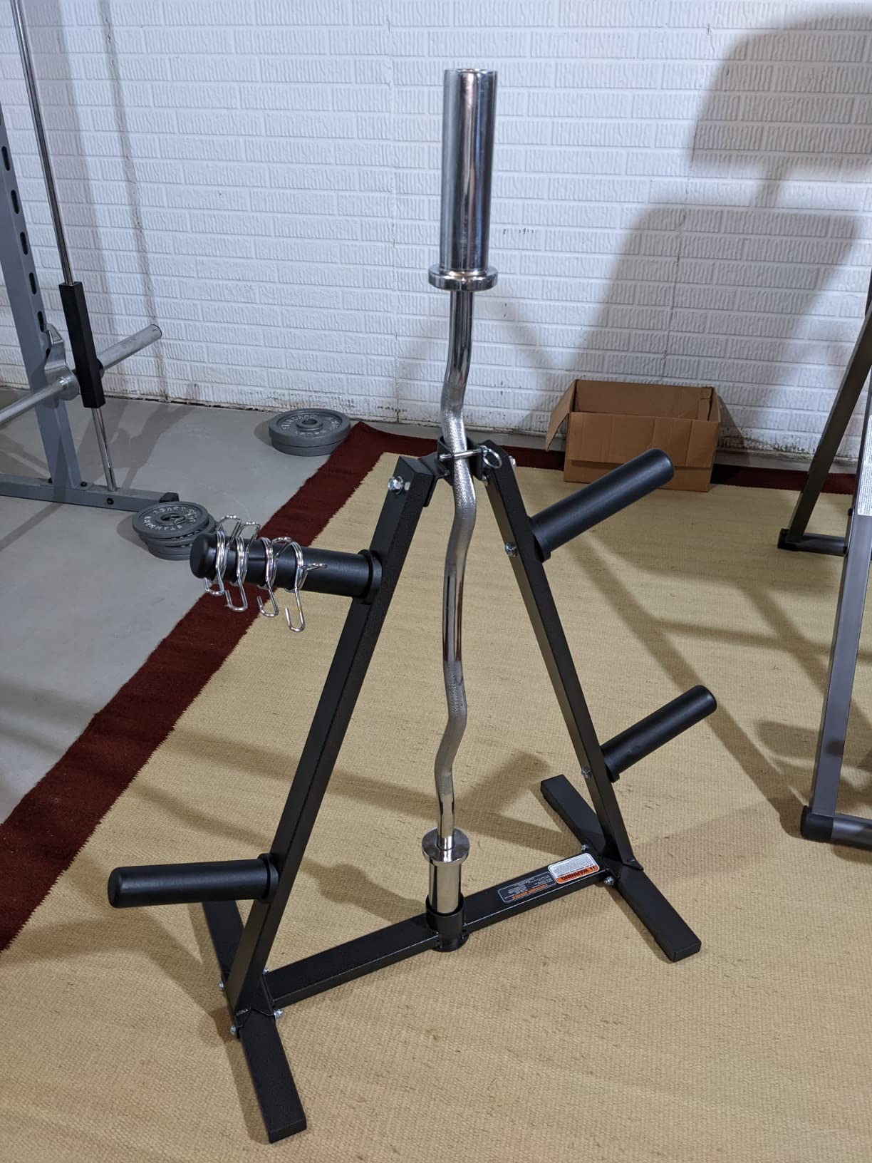 Marcy Olympic Weight Plate Tree for 2-Inch Plates Weight Storage Rack customer photo 2