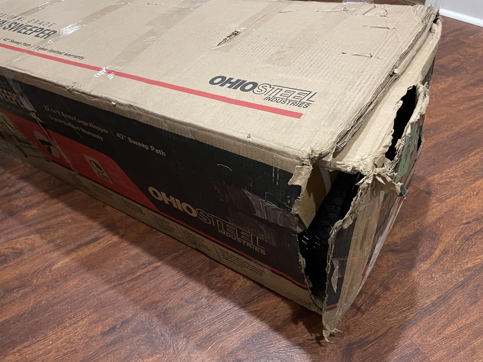 Ohio Steel 4222V2 Lawn Sweeper, 22 cu.ft, Gray customer photo 2