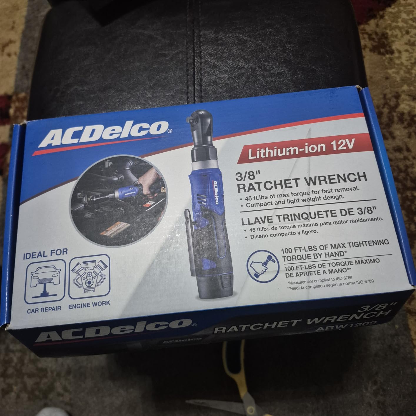 ACDelco ARW1209P G12 Series 12V Li-ion Cordless 3/8” 45 ft-lbs. Ratchet Wrench Tool Kit customer photo 1