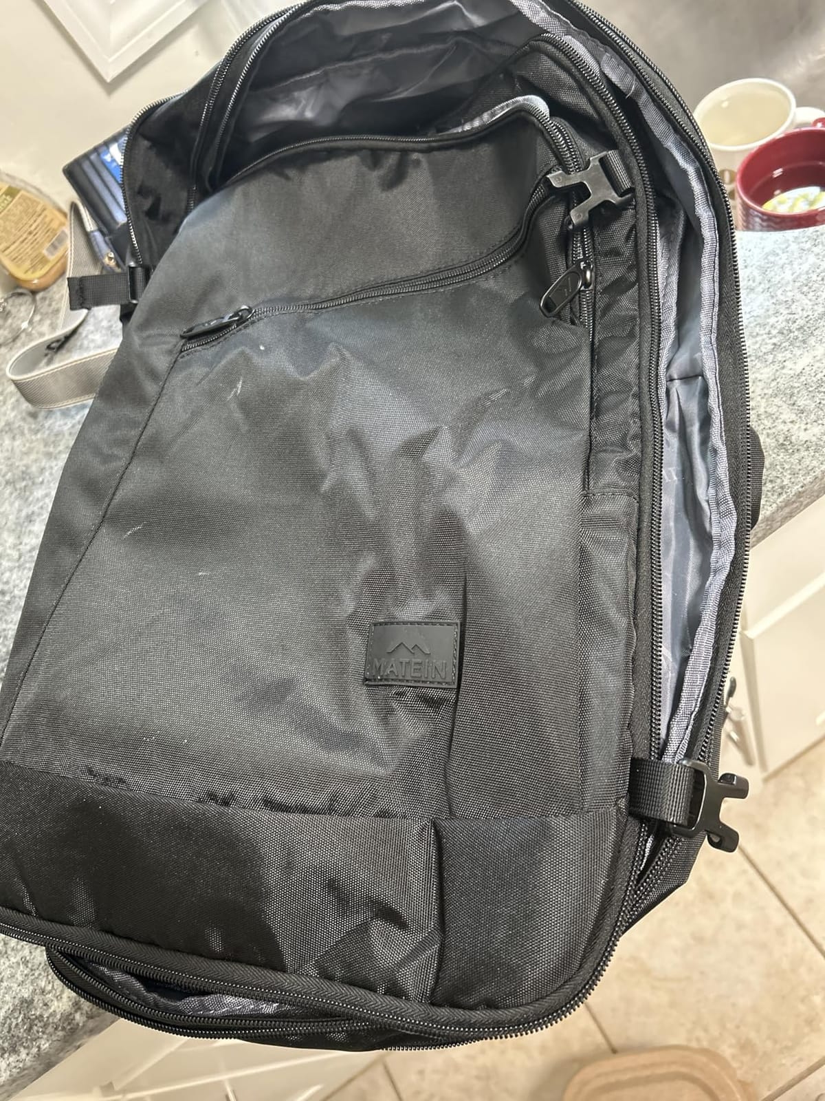 MATEIN Carry on Backpack, Extra Large Expandable Travel Backpack for Men | Airplane Approved, Weekender Bag for Women, mochila de viaje, Water Resistant, Lightweight Daypack for Flight, 40L, Black customer photo 2
