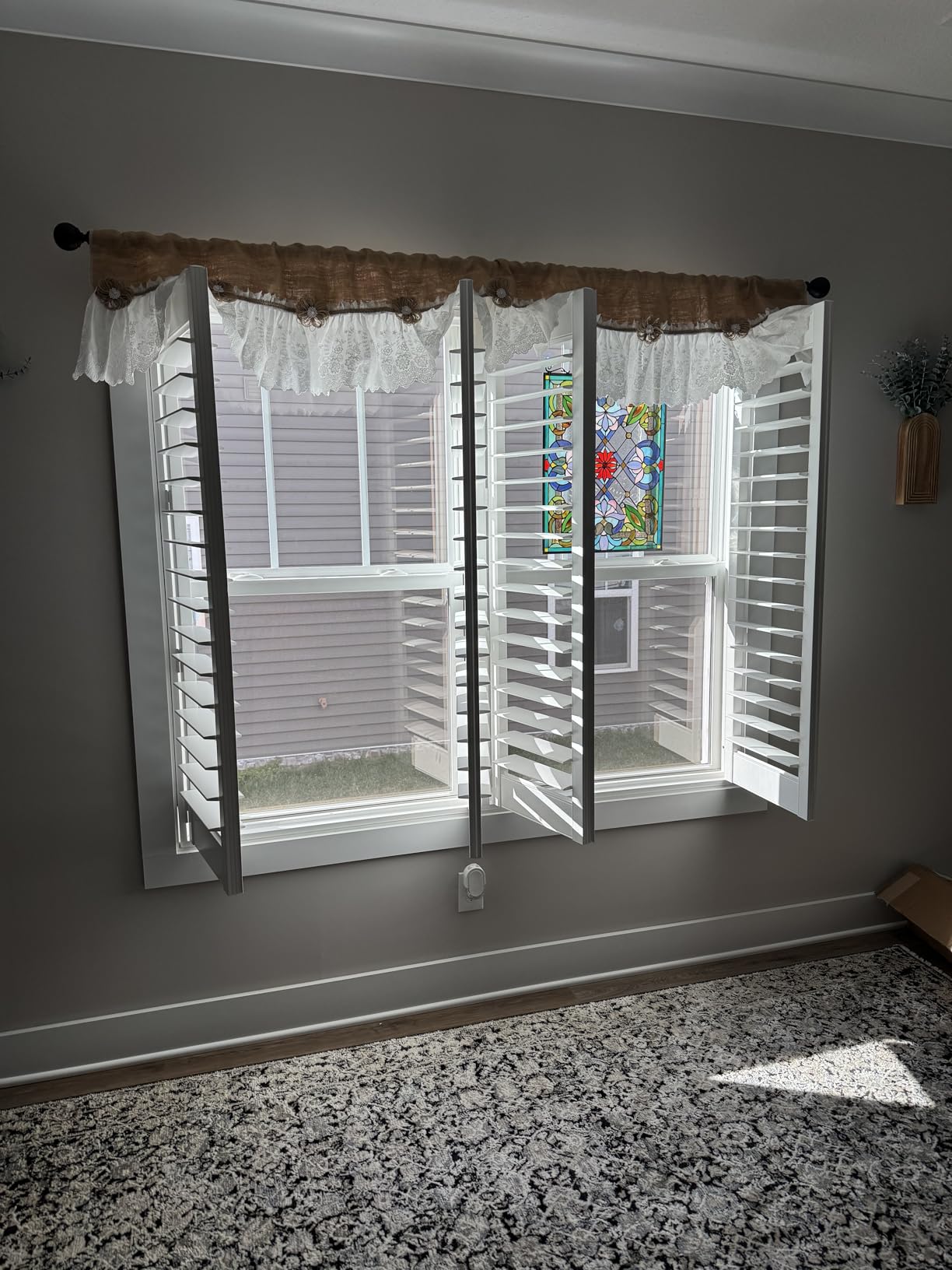 Suncraft Shutters -Plantation Shutters –Custom Made Window Blinds – No Front Tilt Rod - Easy DIY Installation – Interior Plantation Shutters -Privacy Blinds for Kitchen, Bath, Bedroom customer photo 2