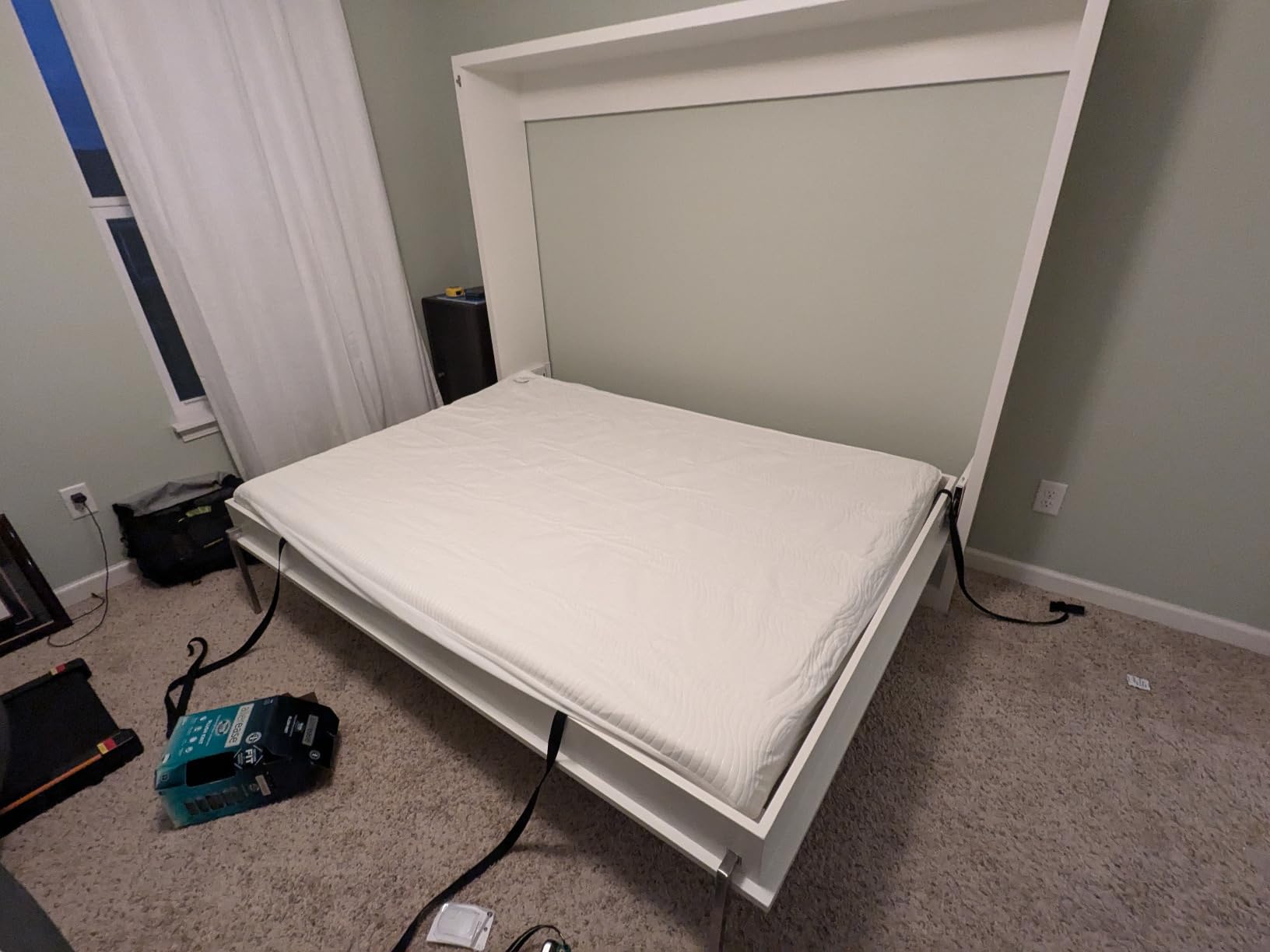 Happybuy Murphy Mounting Wall Springs Mechanism Heavy Duty Support Hardware DIY Kit for Queen Twin Size Bed (Horizontal), White customer photo 1