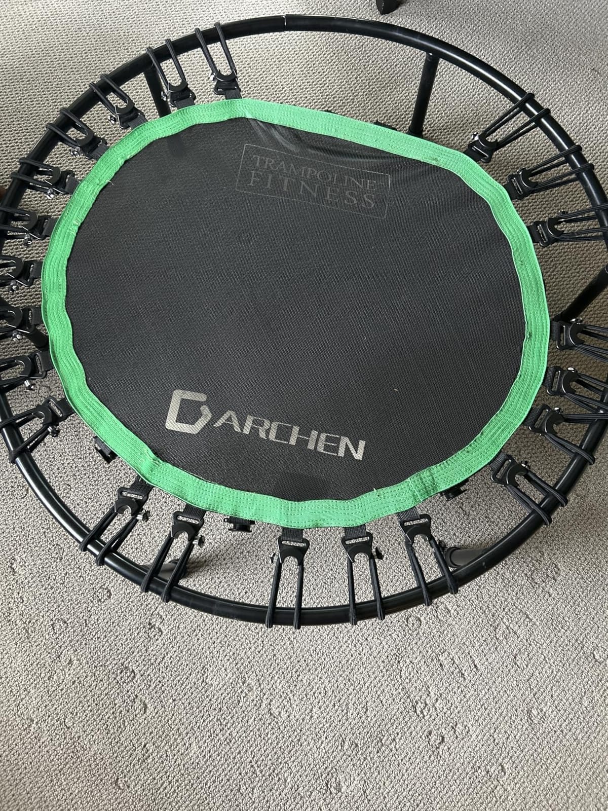 DARCHEN 450 lbs Mini Trampoline for Adults, Indoor Small Rebounder Exercise Trampoline for Workout Fitness for Quiet and Safely Cushioned Bounce, [40 Inch] customer photo 1