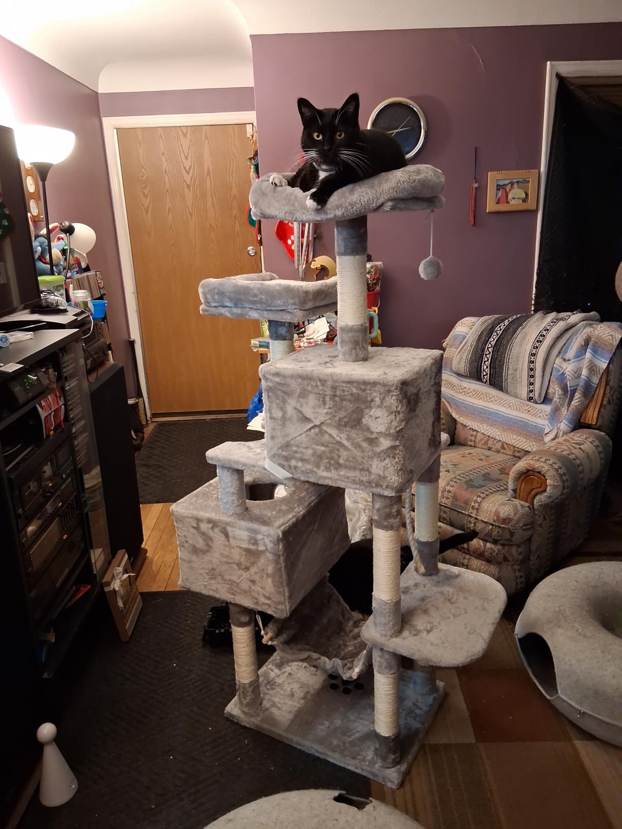 Hey-brother Cat Tree Tower with Sisal Scratching Posts, Big Condo, MPJ020W customer photo 2