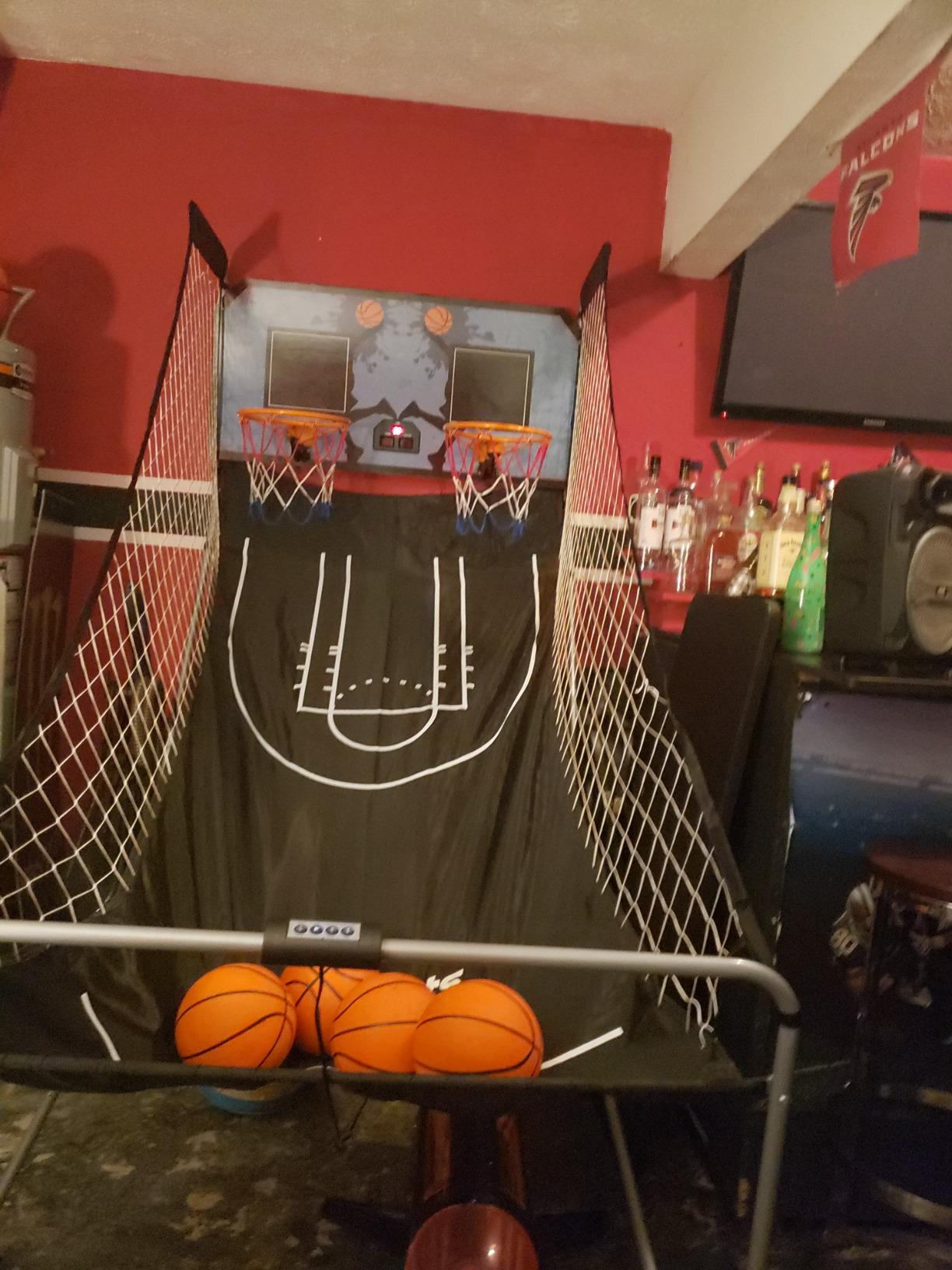 Saturnpower Shot Creator Indoor Basketball Arcade Game Foldable Electronic Double Shootout Sport Game Official Home Dual Shot Basketball 2 Player with 4 Balls customer photo 1