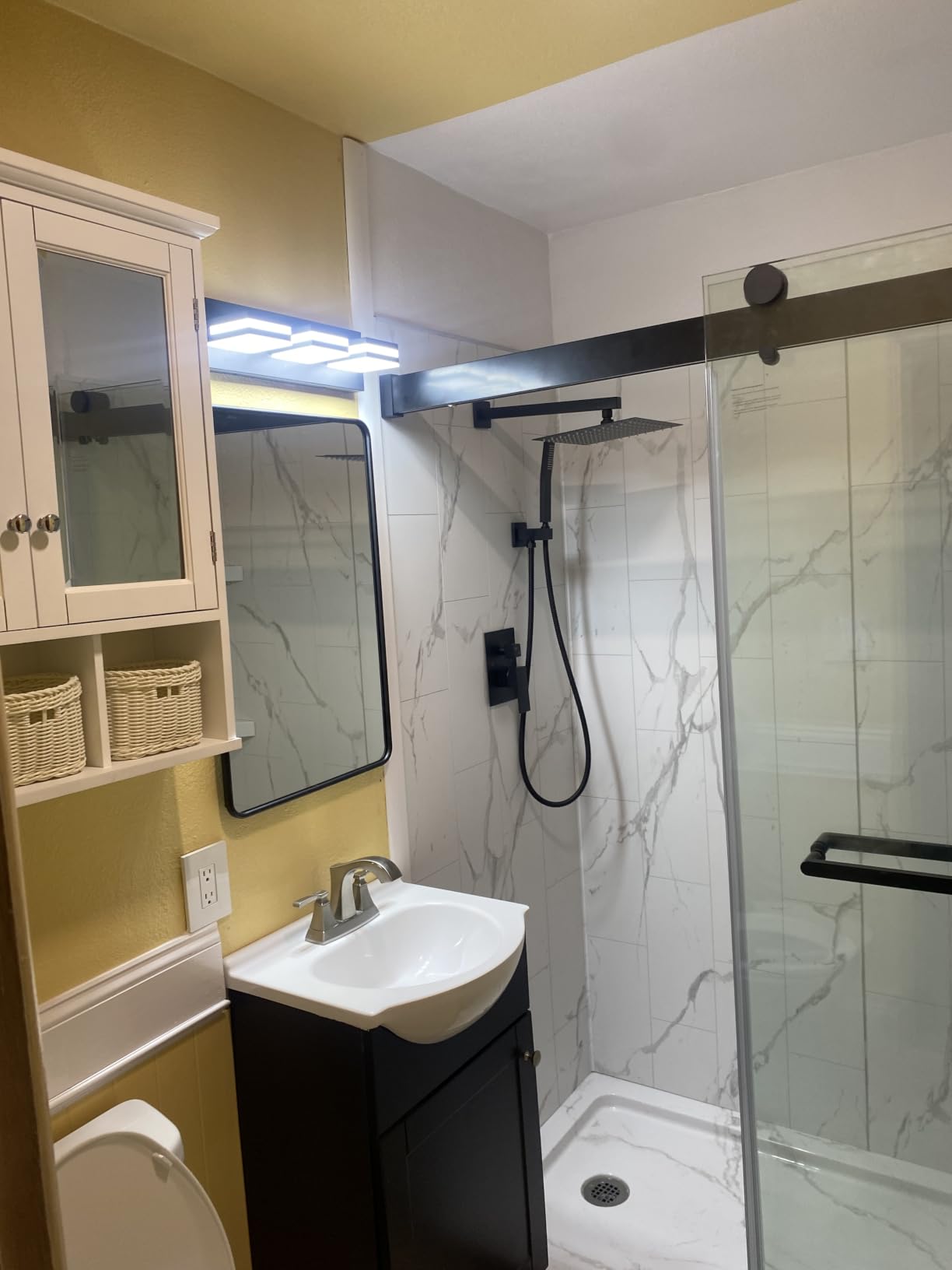 gotonovo Shower Faucet Set with Handheld Spray Matte Black,10'' Head customer photo 2