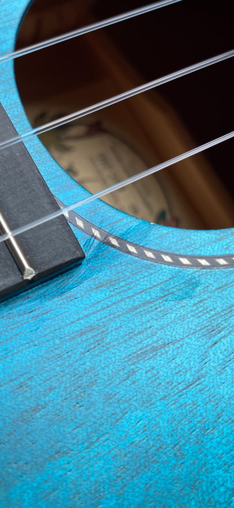 Enya EUC-25D 23 Inch Concert Ukulele, Solid Mahogany Top, Blue customer photo 2