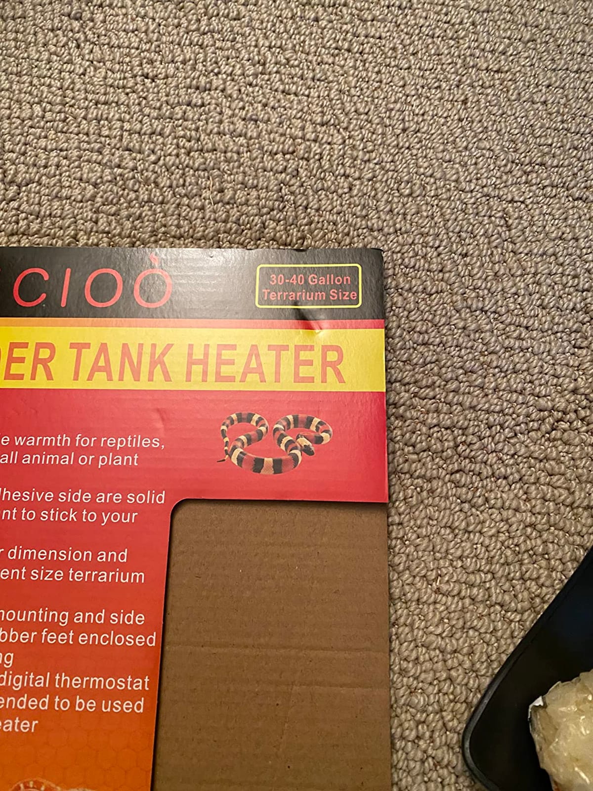 Aiicioo Under Tank Heater Thermostat - Reptile Heating Pad with Temperature Control Reptile Heat Mat for Combo Set for Hermit Crab Lizard Terrarium 16W customer photo 1