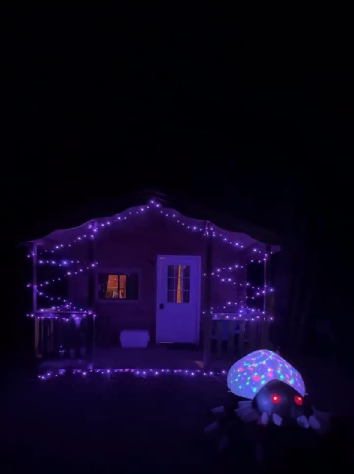 GOOSH 6 FT Height Halloween Inflatables Outdoor Spider with Magic Light, Blow Up Yard Decoration with LED Lights Built-in for Holiday/Party/Yard/Garden customer photo 2