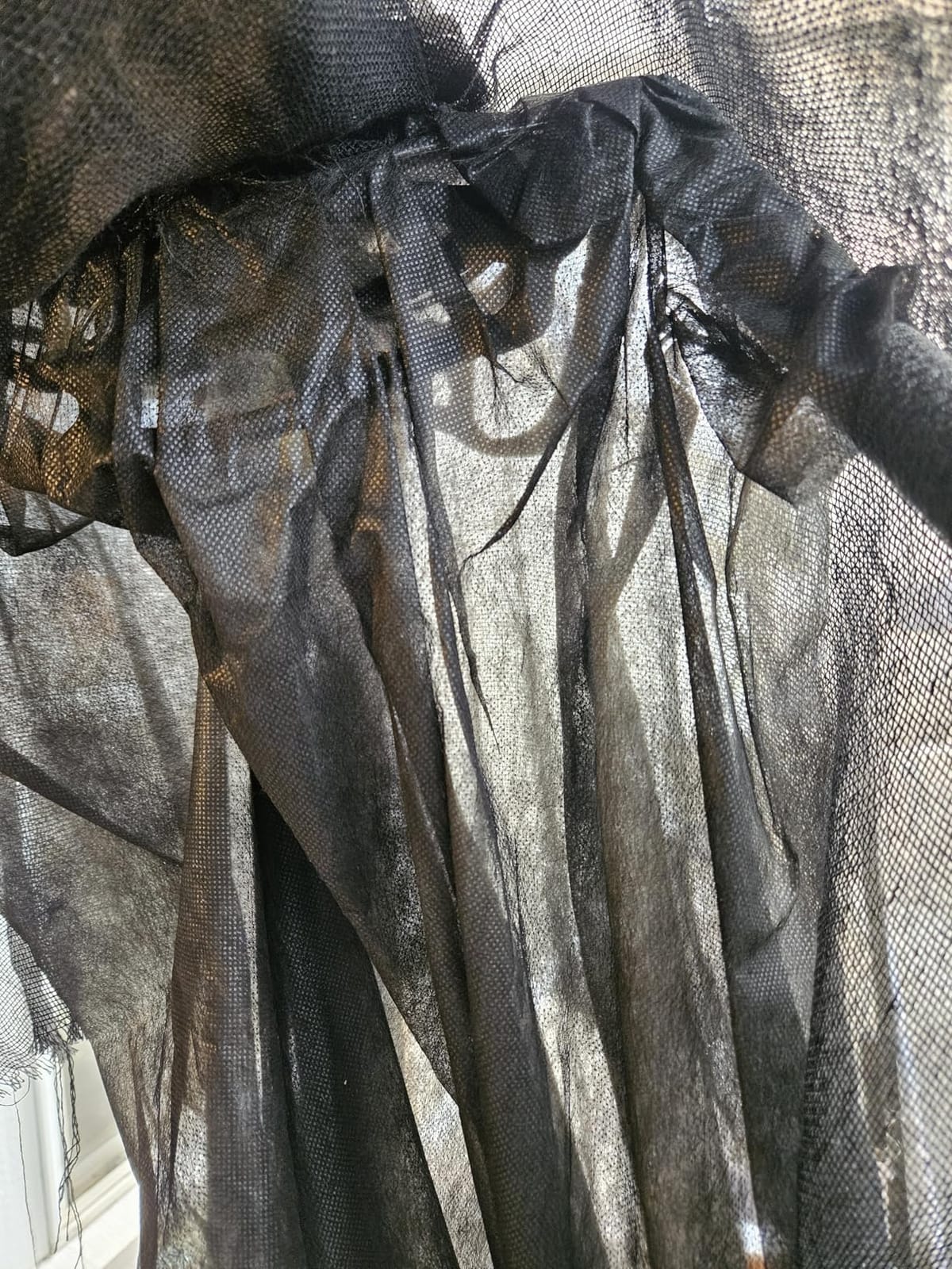 Haunted Hill Farm Life-Size Scary Grim Reaper with Chain, Halloween Animatronic with Touch Activated Lights and Sounds, Battery Operated Indoor or Covered Outdoor Halloween Decorations, Halloween Prop customer photo 1