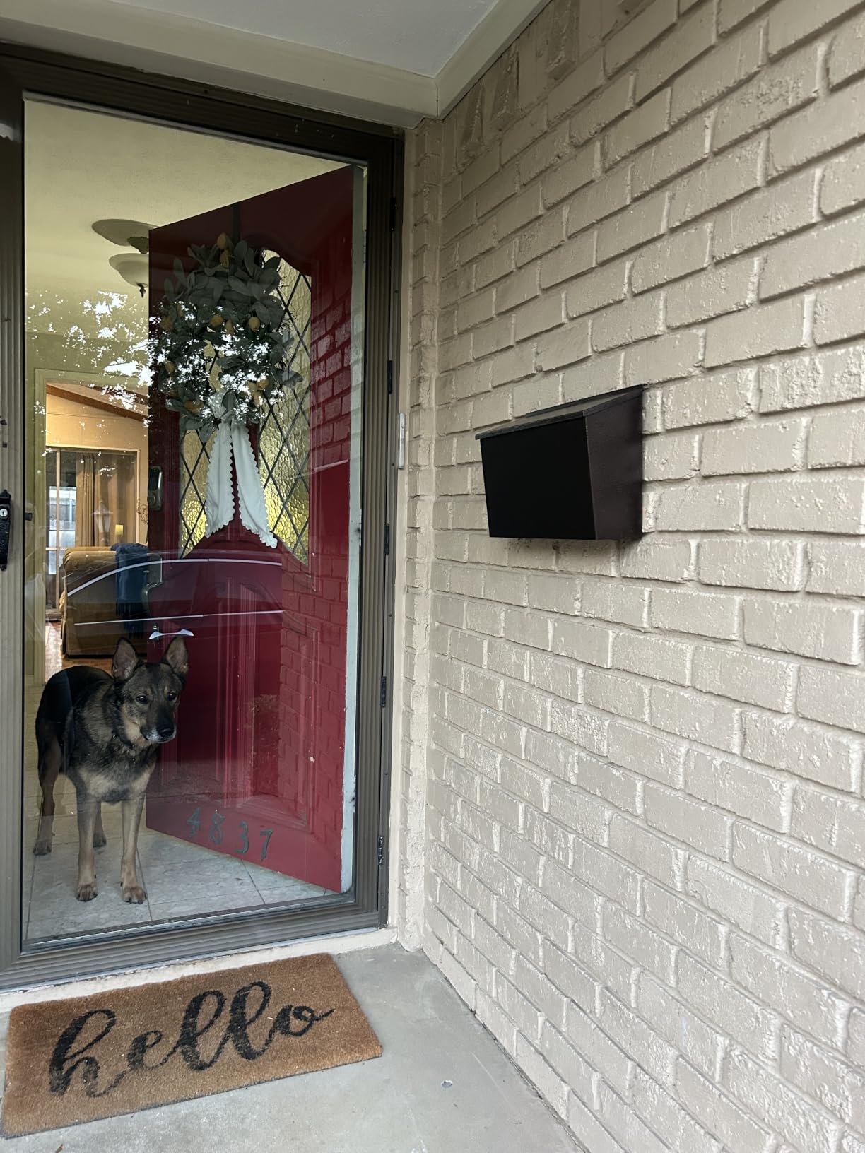 KYODOLED Large Wall Mount Mailboxes for Outside, No Lock, Black, 15.7 in customer photo 2