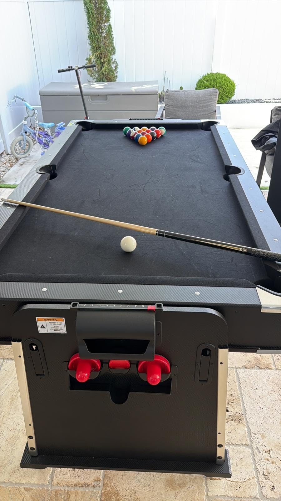 RACK Triad 7-Foot 3-in-1 Multi-Game Swivel Table - Billiards/Pool, Table Tennis & Air Hockey customer photo 1
