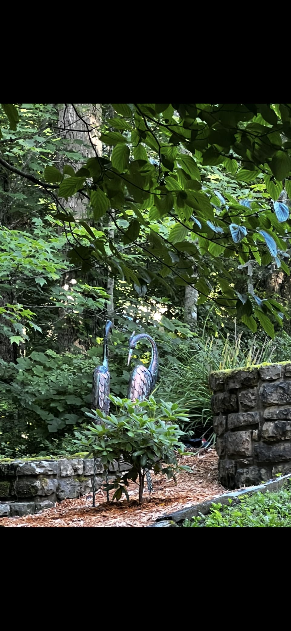 Kircust Garden Crane Statues Metal Heron Outdoor Statue 46 Inch customer photo 2