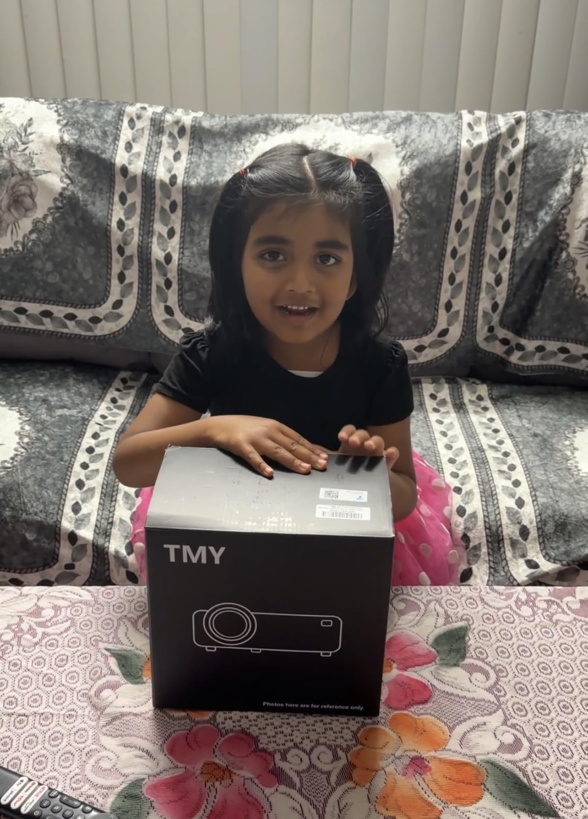 TMY 1080P Mini Portable Projector, 2-way Bluetooth, with 80in Screen | 1080P home theater, indoor/outdoor movies, Compatible with TV Stick/Roku/Phone/PC/PS/DVD/HDMI/USB customer photo 1