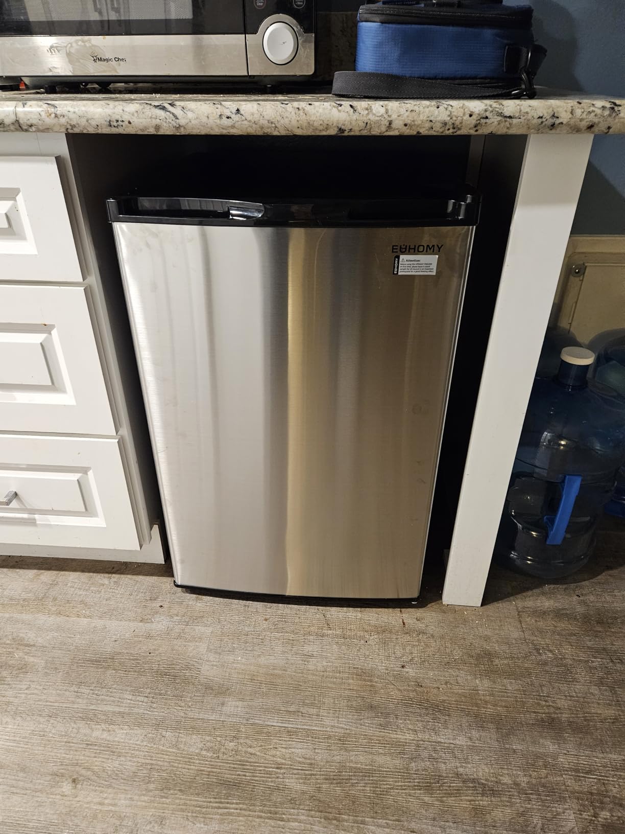 EUHOMY 3.0 Cu.ft Upright Freezer, Reversible Door Mini Freezer, Silver customer photo 2