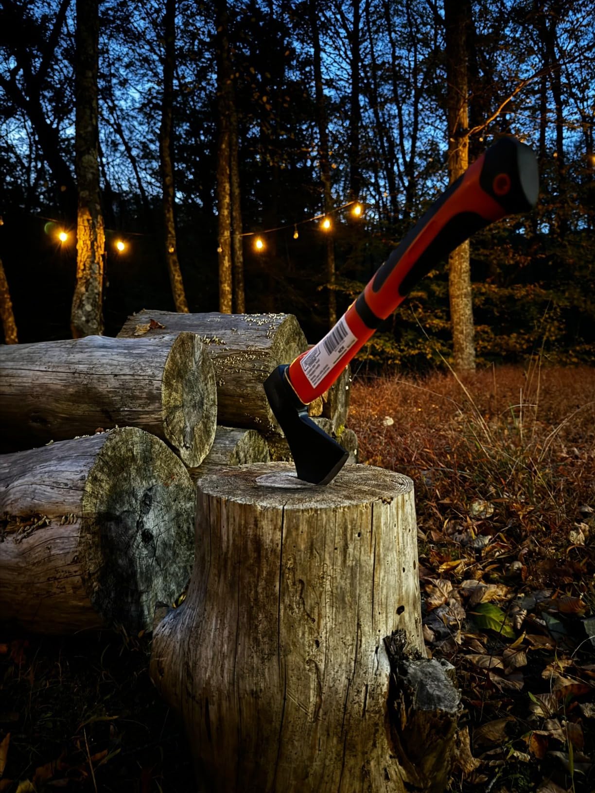 Edward Tools Wood Axe - Heavy Duty Small Camp Hatchet with Sheath - for Splitting Wood, Kindling - Forged Steel Blade with No Slip Handle - Throwing Hatchet and Axe customer photo 2