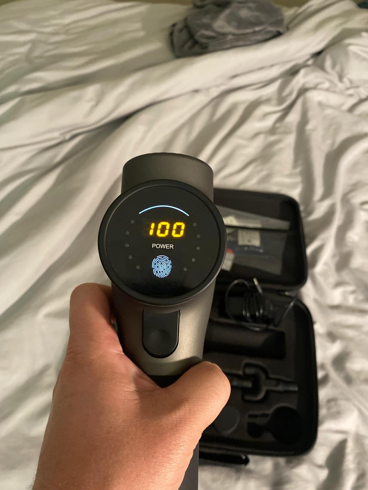 Mebak 3 Massage Gun Deep Tissue, Muscle Massager for Athletes Pain Relief | 12mm Amplitude, 5 Speeds for Deep Tissue Relief. Ideal for Shoulder, Back, Full-body. Quiet, Portable for Home, Gym, Travel customer photo 2
