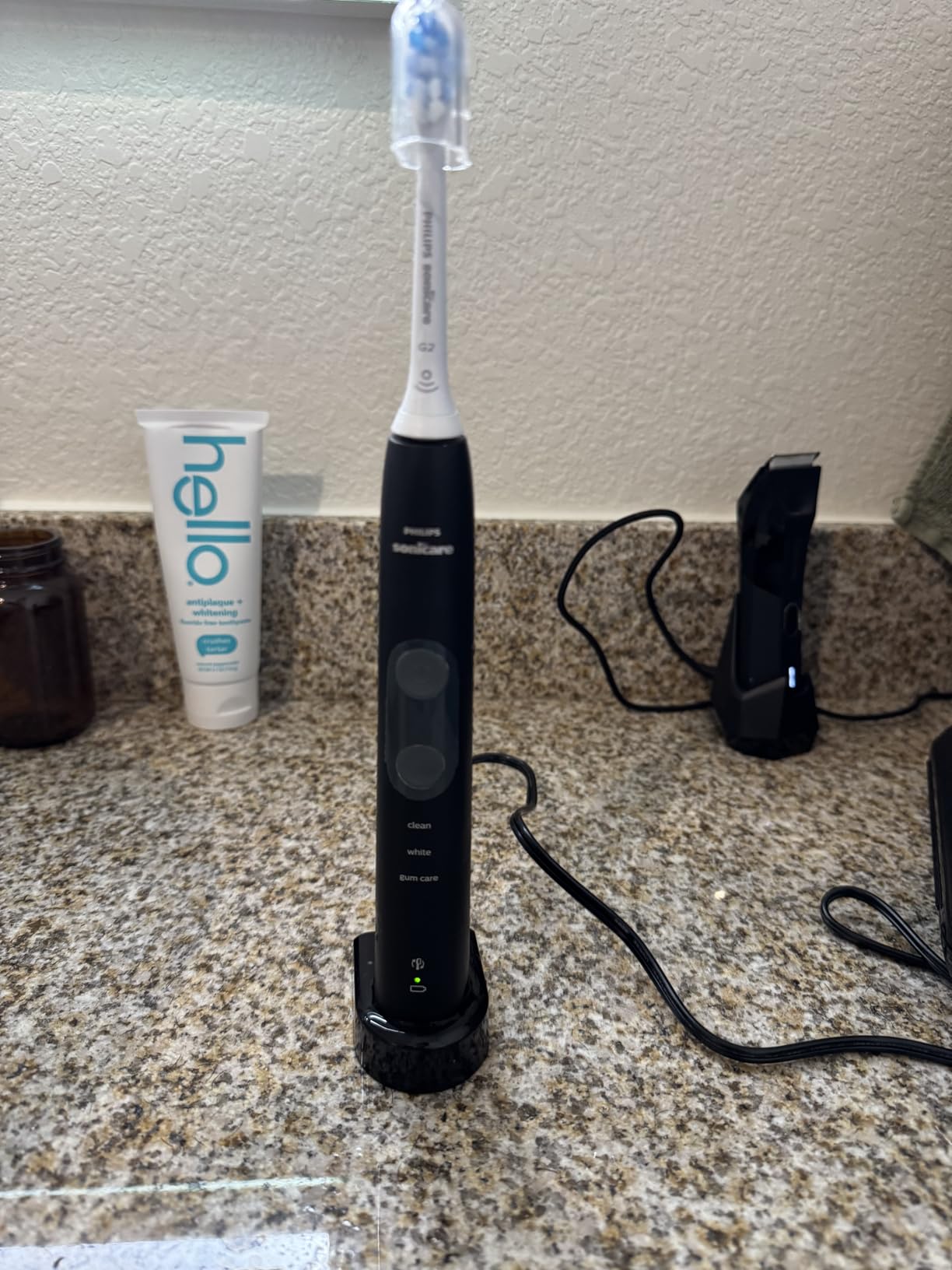 Philips Sonicare 5300 Rechargeable Electric Toothbrush, 3 Brush Head, Black | 700% More Plaque Removal, Visual Pressure Sensor, 3 Brush Settings, 14-Day Battery, Travel Case, HX6423/34 customer photo 1