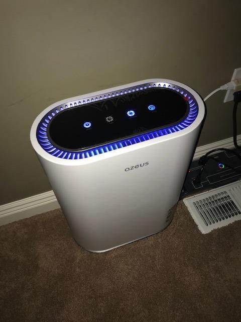 AZEUS Air Purifier for Wildfire Smoke, UV-C HEPA for Home Large Room, White customer photo 2