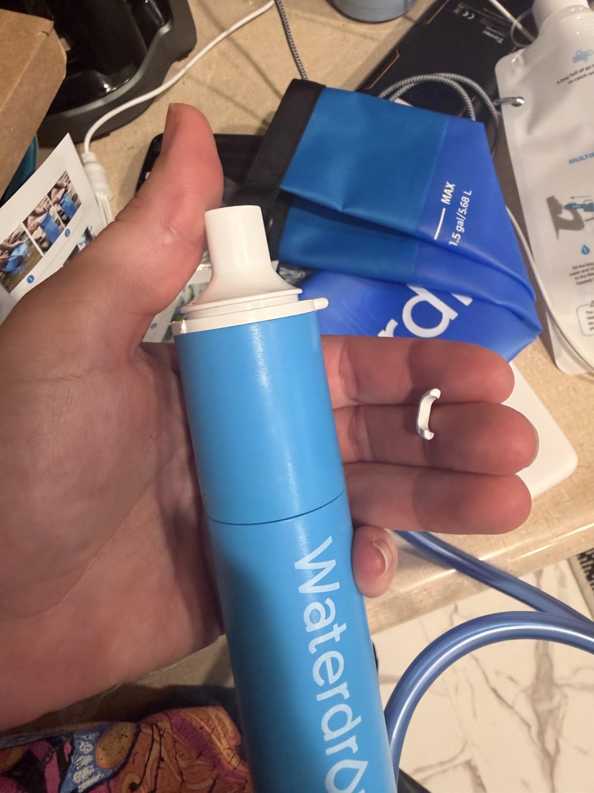 Waterdrop Gravity Water Filter Straw, Camping Water Filter, 0.1 Micron customer photo 1