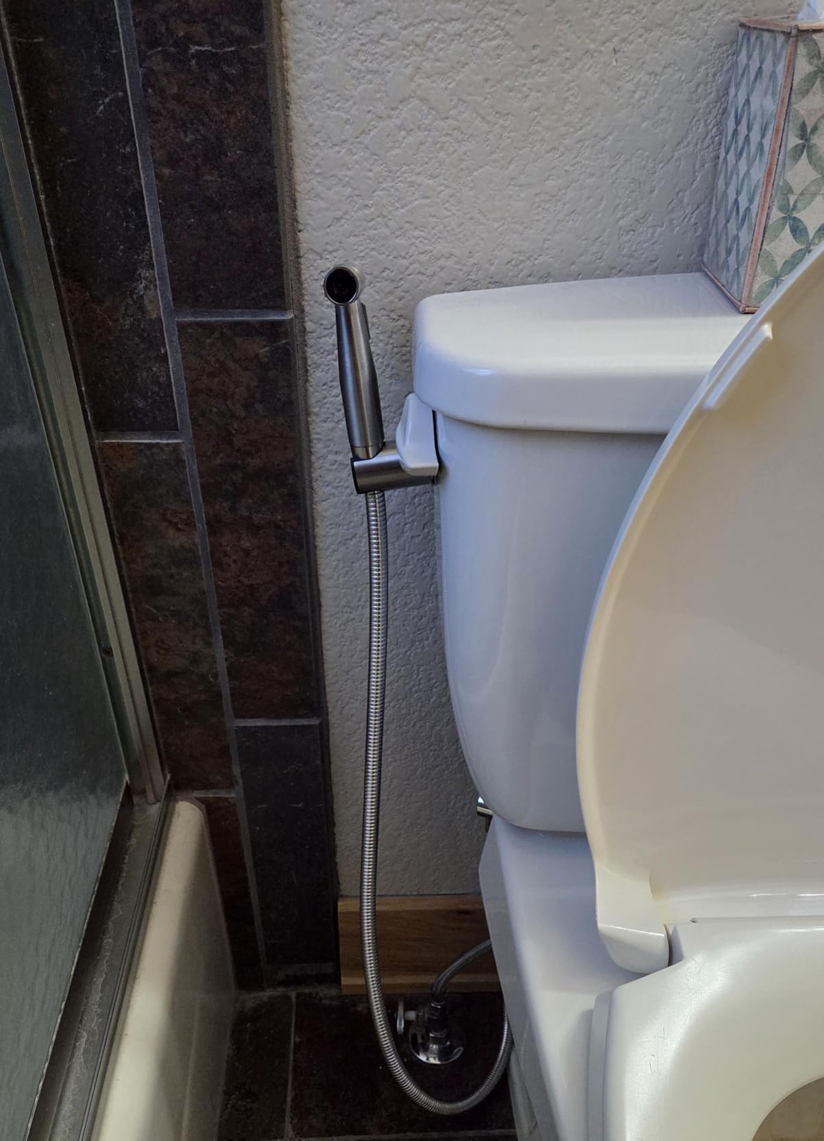 Arofa Handheld Bidet Sprayer, Bidet Attachment for Toilet, Brushed Nickel customer photo 1