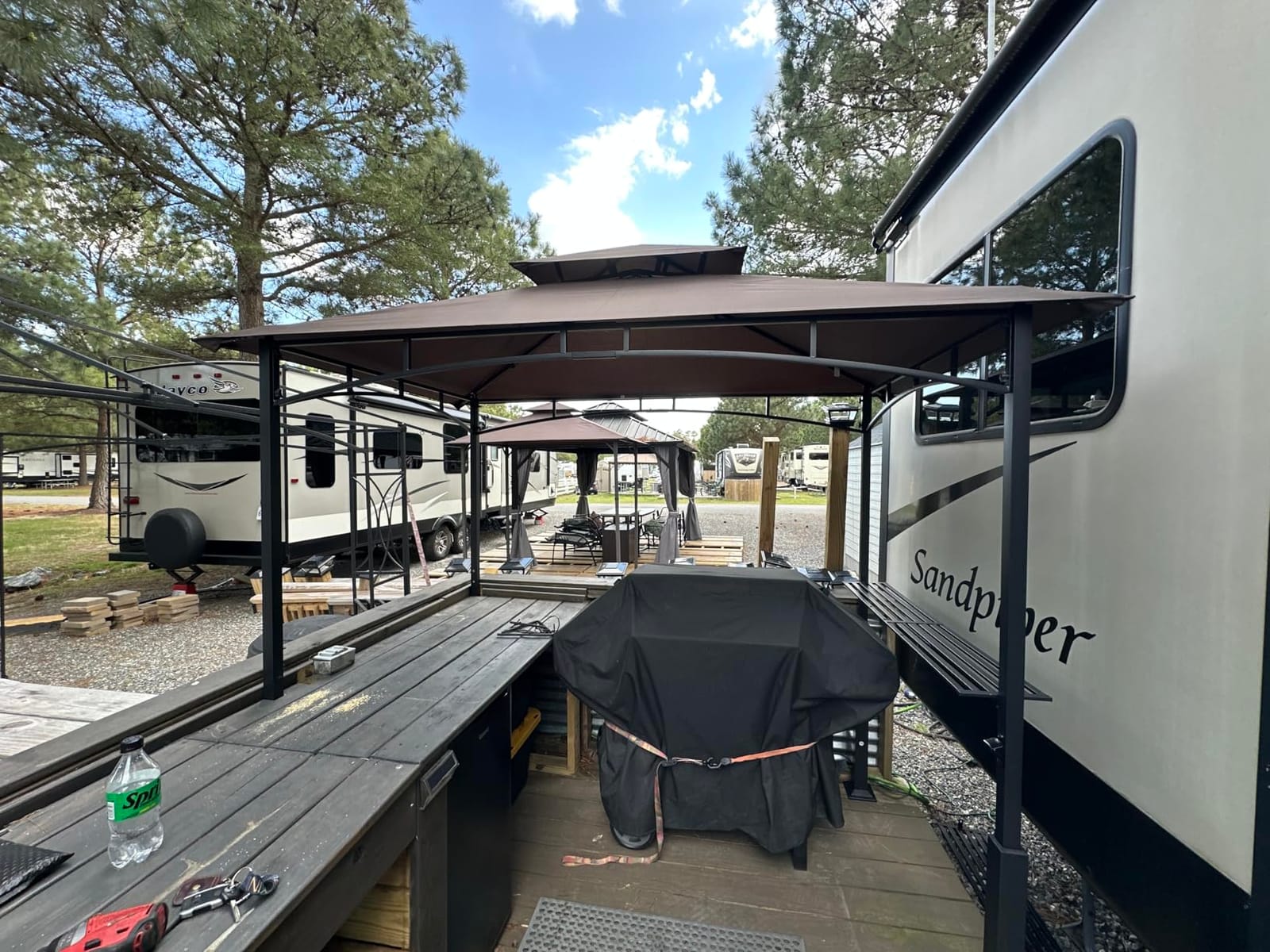 ABCCANOPY 8x5 Grill Gazebo BBQ Shelter with 2 LED Lights, Dark Gray customer photo 2