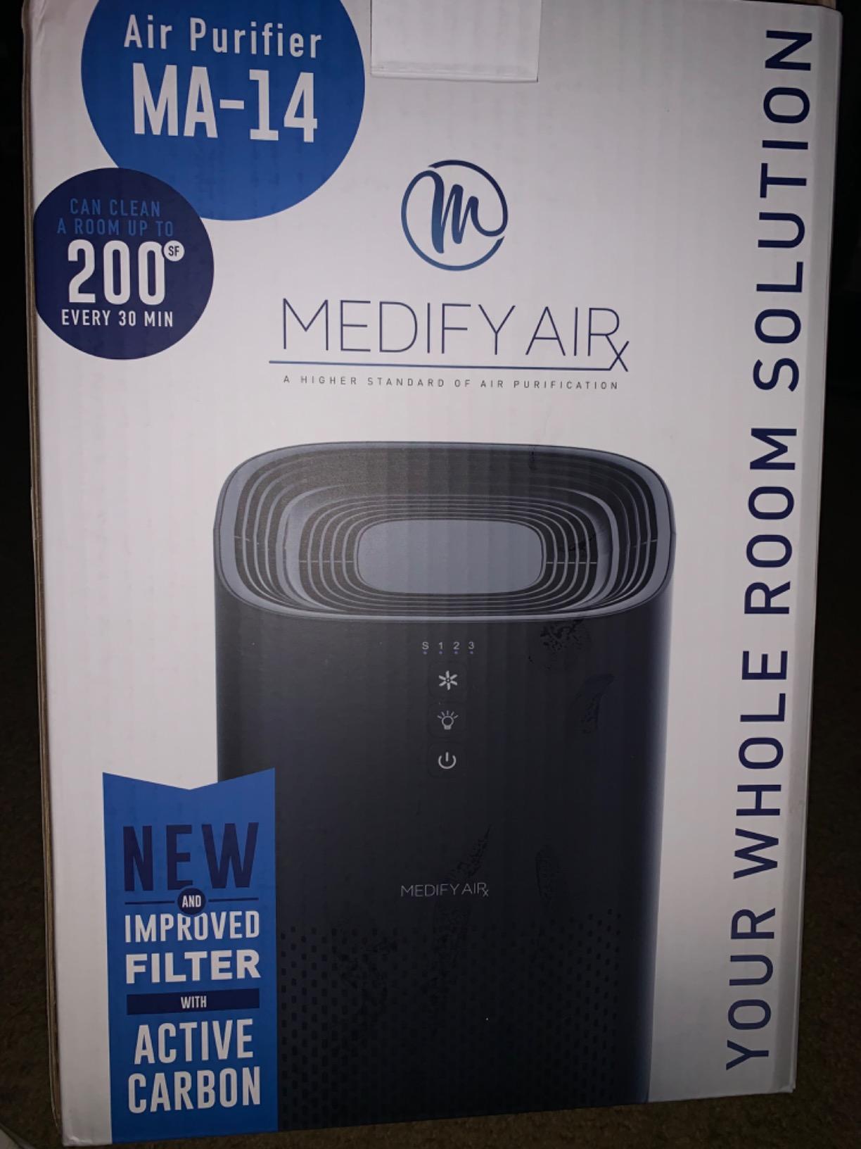 Medify MA-14 Air Purifier with HEPA Filter | 470 ft² per Hour for Smoke, Odors, Pollen, Pets | Removal to 0.3 Microns | Black, 1-Pack customer photo 2