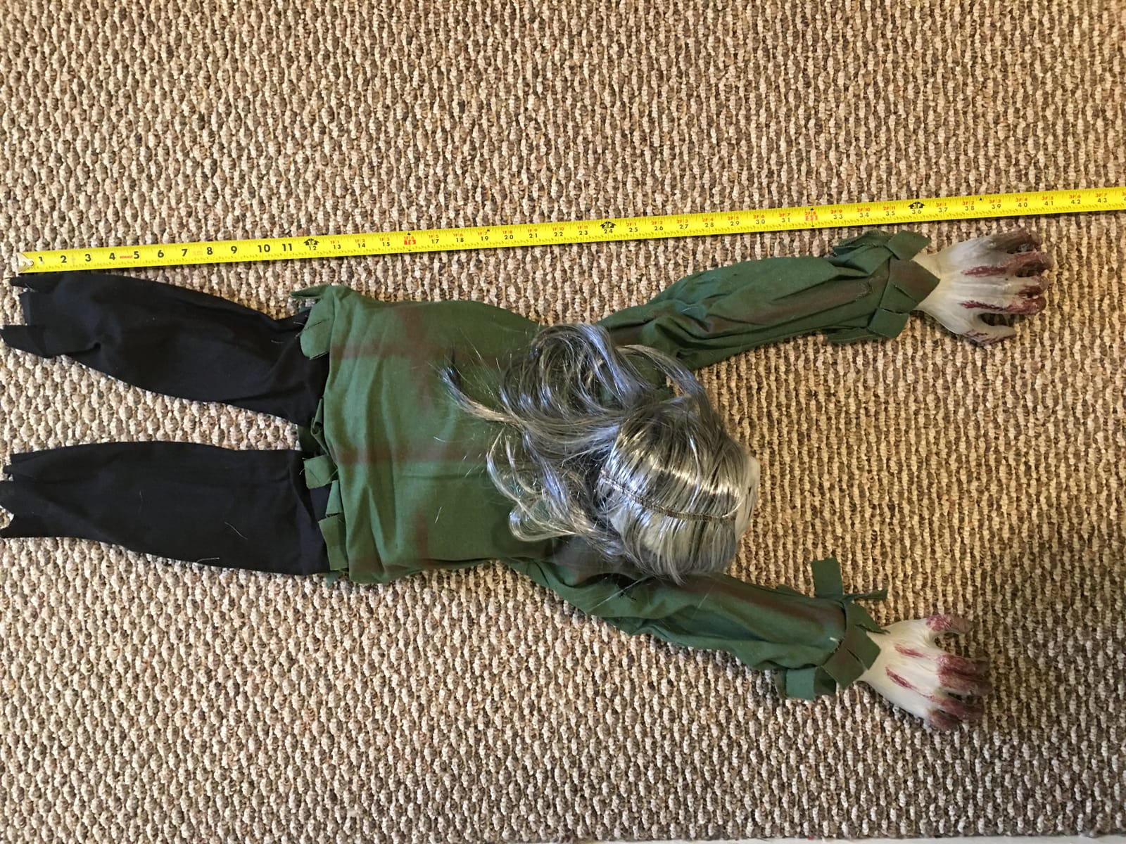 yosager Halloween Scary Yard Decorations, Electric Crawling Ghost Long Hair Horror Voice Skeleton, Creeping Prop for Theme Park, Bar Haunted House Props Horror Layout Party Decor customer photo 2