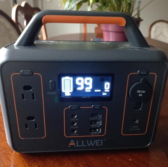 ALLWEI Portable Power Station 300W, 256Wh Solar Generator LiFePO4 Battery | Pure Sine Wave AC Outlet, PD 60W Fast Charging, MPPT & BMS Protection, Compact For Camping Outdoor Home Backup Emergency CPAP customer photo 2