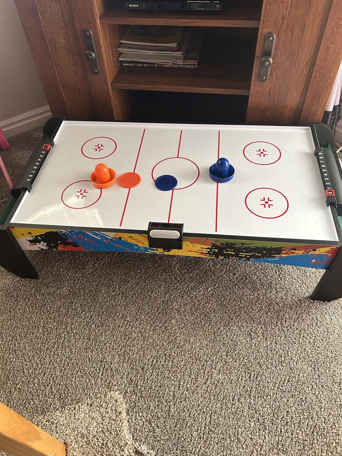 Air Hockey Table for Kids | Tabletop Air Hockey for Children, Girls, Boys, Teens with Air Hockey Pucks and Paddles, Electronic Fans customer photo 2