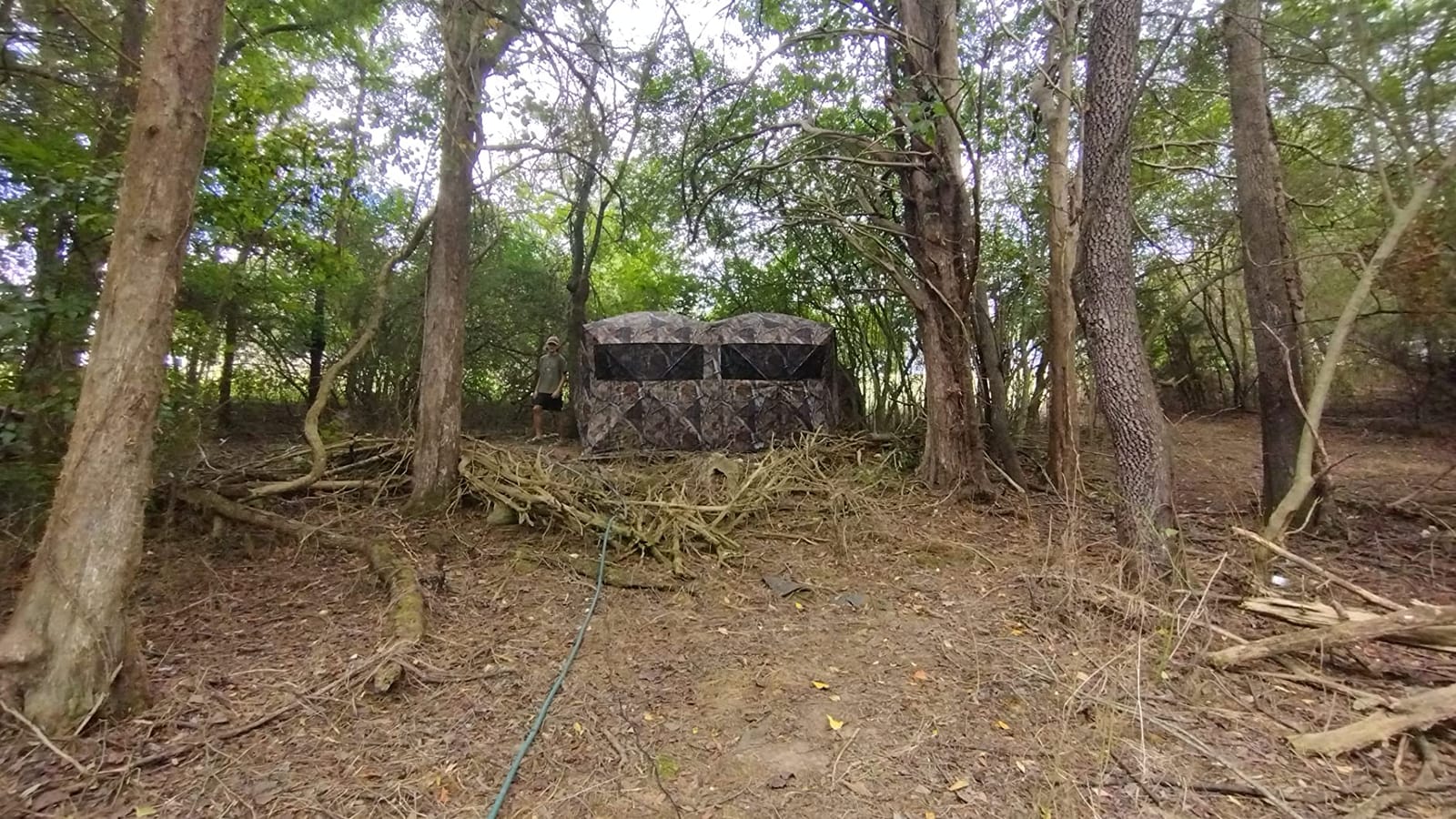 THUNDERBAY Bunkhouse Pop Up Portable 6 Person Side-by-Side Hunting Blind, Footprint: 140